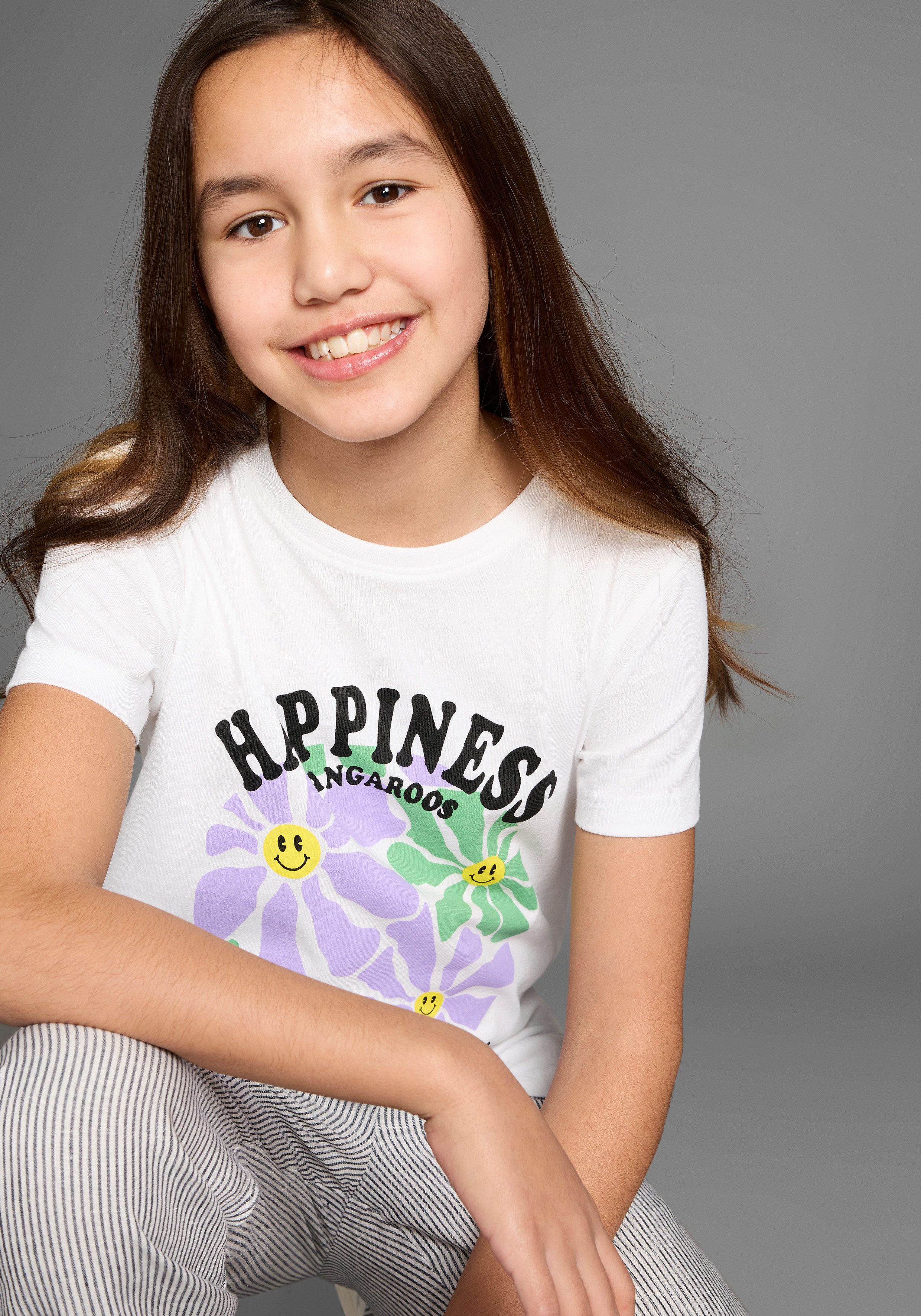 KangaROOS T-Shirt HAPPINESS COMES großer Frontprint – Bild 4 von 5
