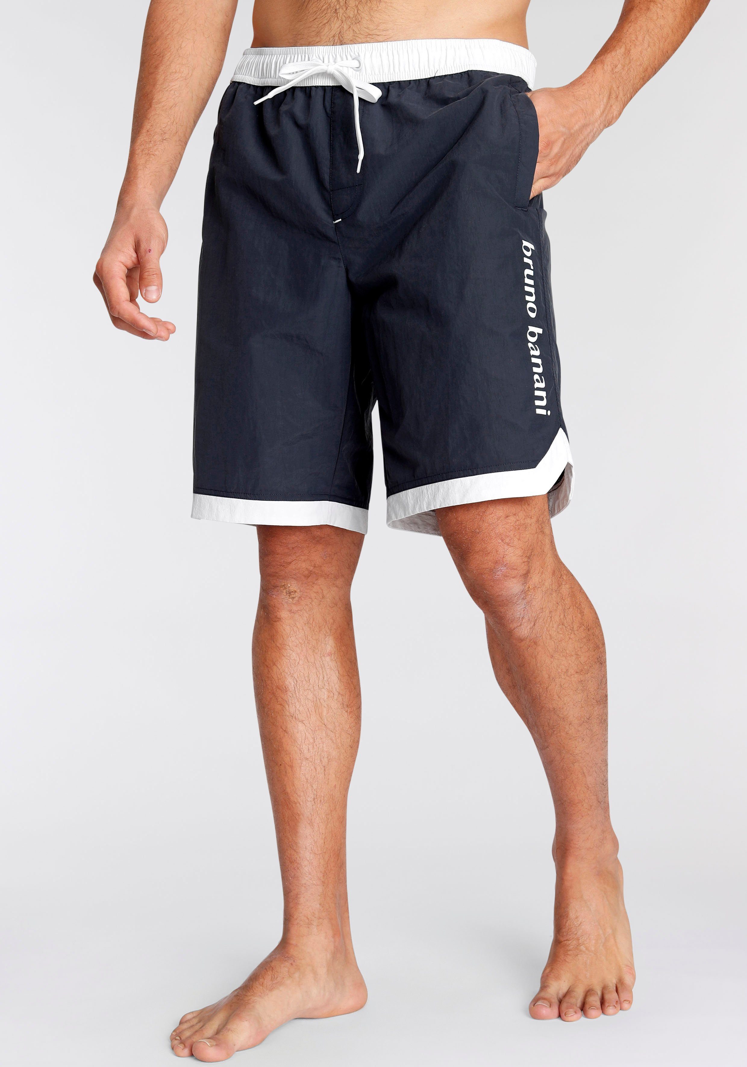 Bruno Banani Boardshorts aus recyceltem Material Navy (Shorts aus nachhaltigem Material)