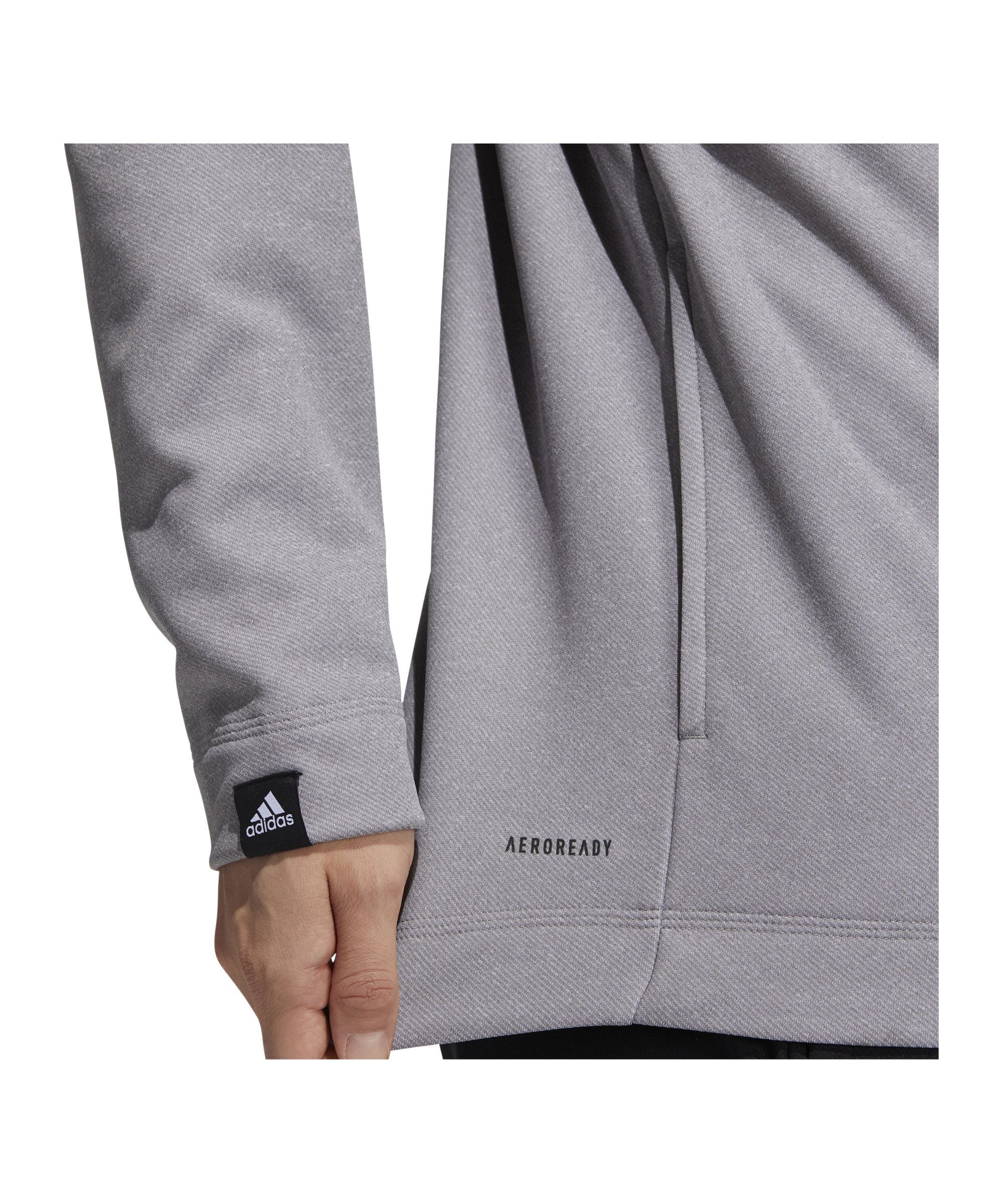 Sweatshirt Sweatshirt adidas Performance grauschwarz HalfZip