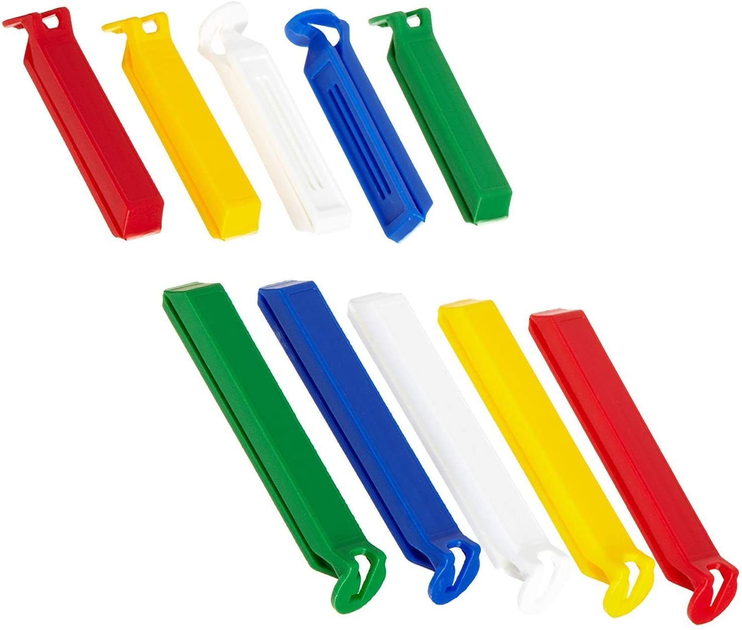in Farbe: FACKELMANN Tüten Weiß/Blau/Gelb/Grün/Rot,10 TECNO Aromaclips Stück Vorratsdose