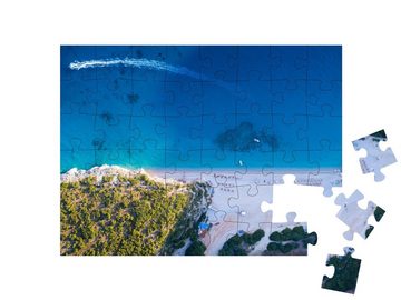 puzzleYOU Puzzle Schöner Strand von Gjipe, Südalbanien, 48 Puzzleteile, puzzleYOU-Kollektionen Albanien, Weitere Europa-Motive