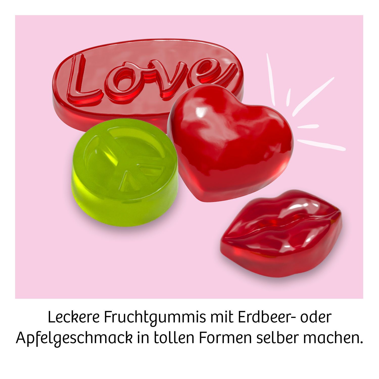 Kosmos Experimentierkasten Fun Science Fruchtgummi Labor Love & Hearts, Made in Germany – Bild 4 von 5