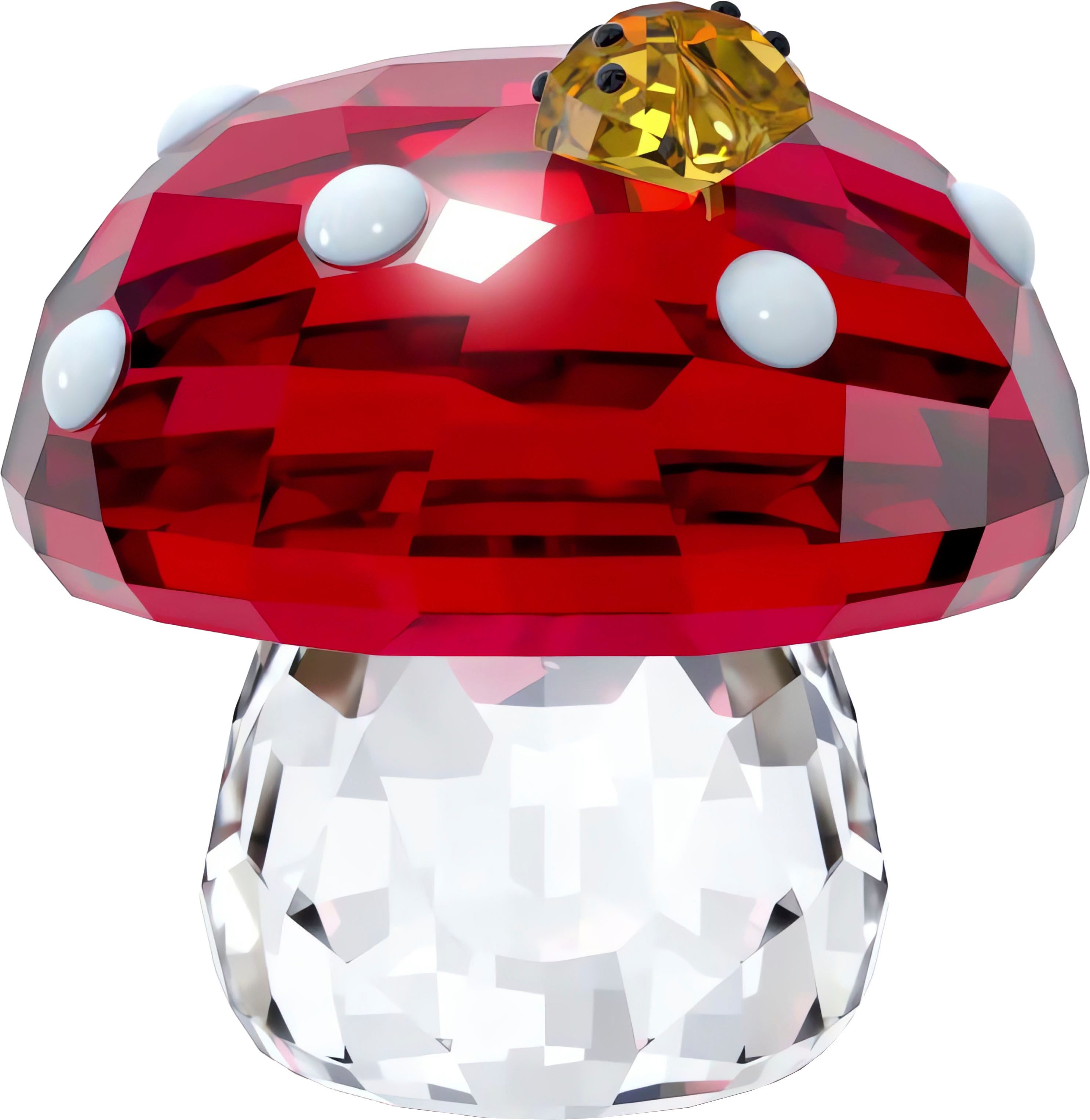 Swarovski Dekofigur Kristallfigur Sammelfigur Idyllia Pilz und Marienkäfer (1 St), Swarovski® Kristall