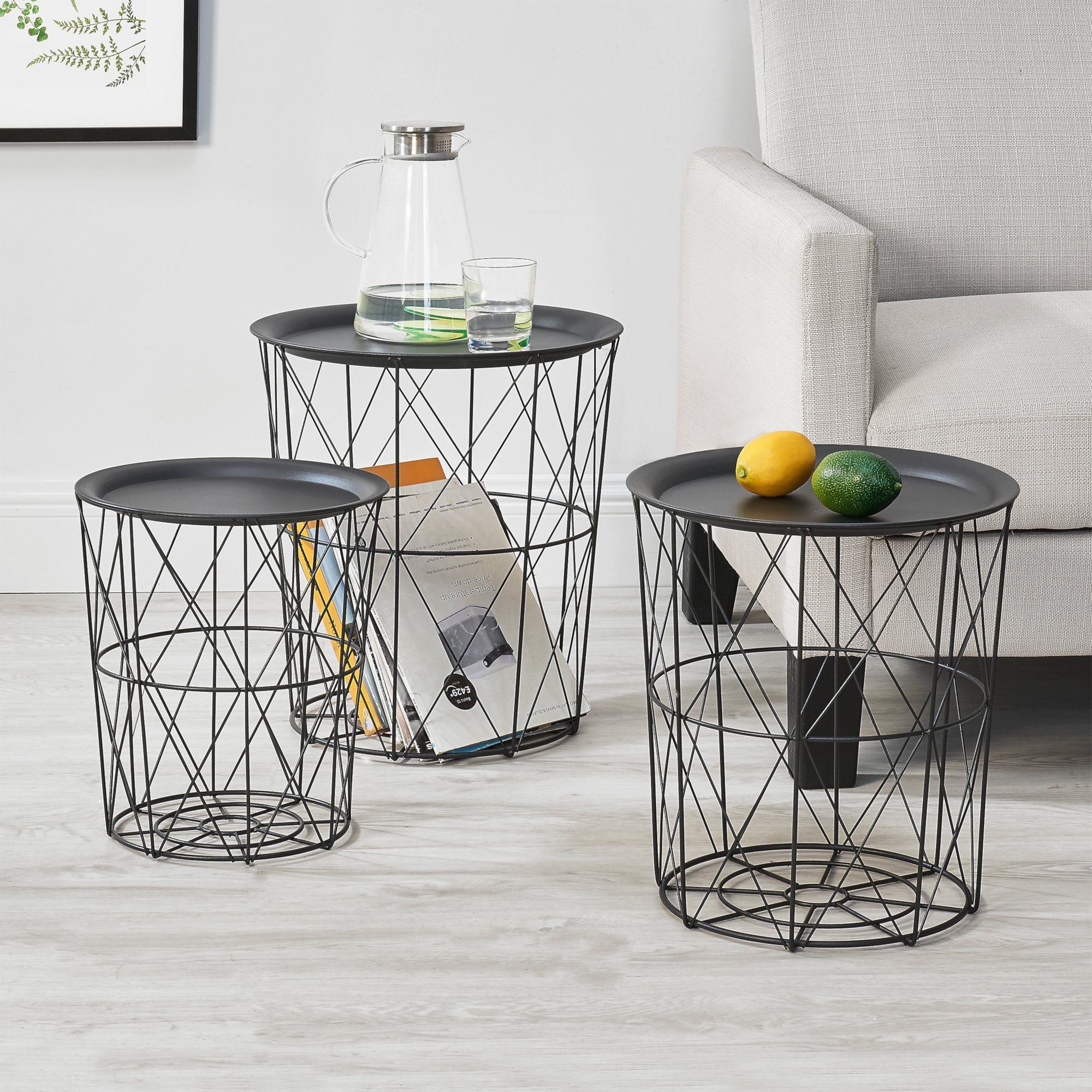 en.casa Beistelltisch, Worcester Couchtisch-Set in 3 günstig online kaufen