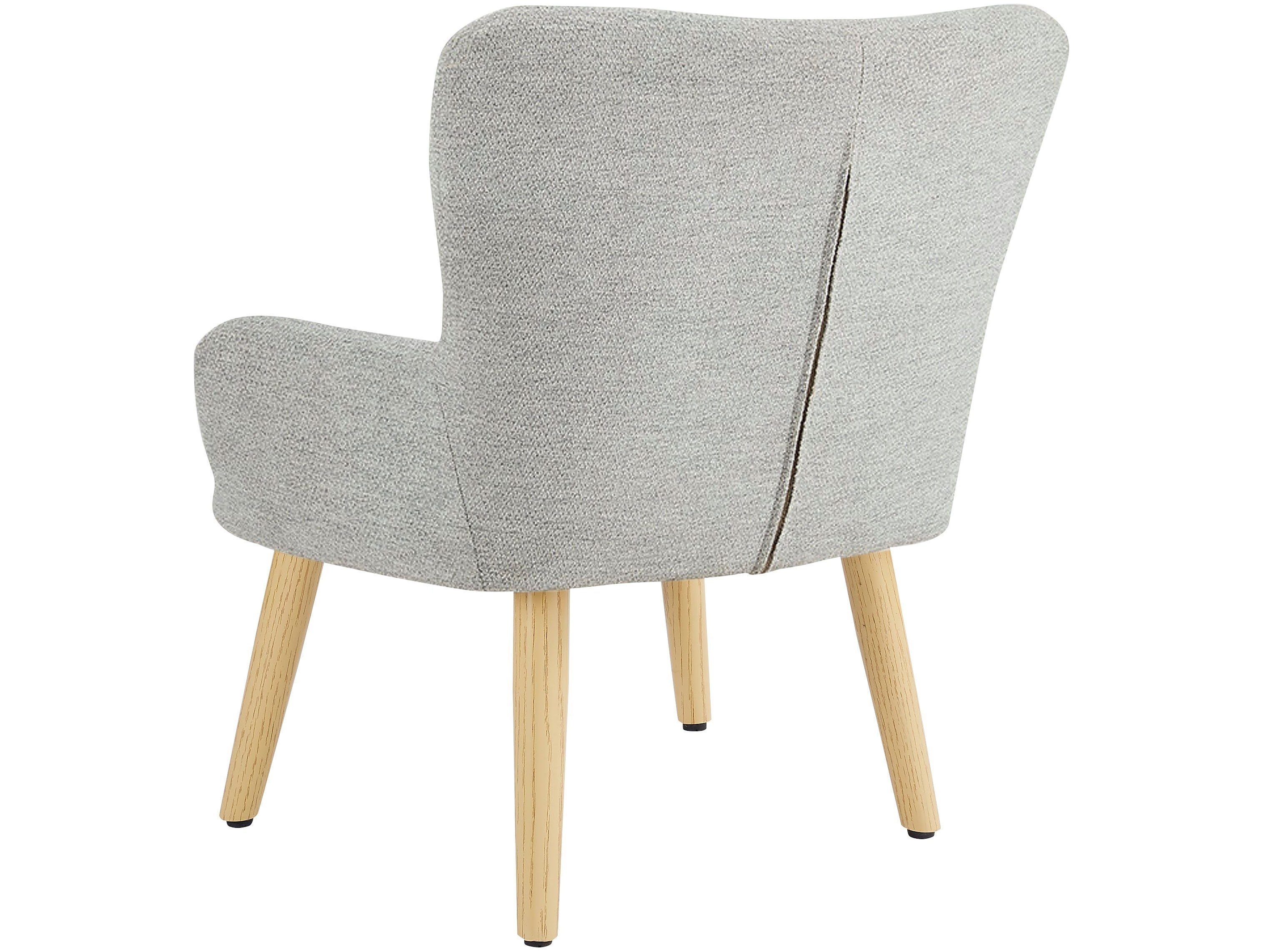 Metallbeine Sessel im Design, loft24 Chanel, Kindersessel Eichen-Look modernen im