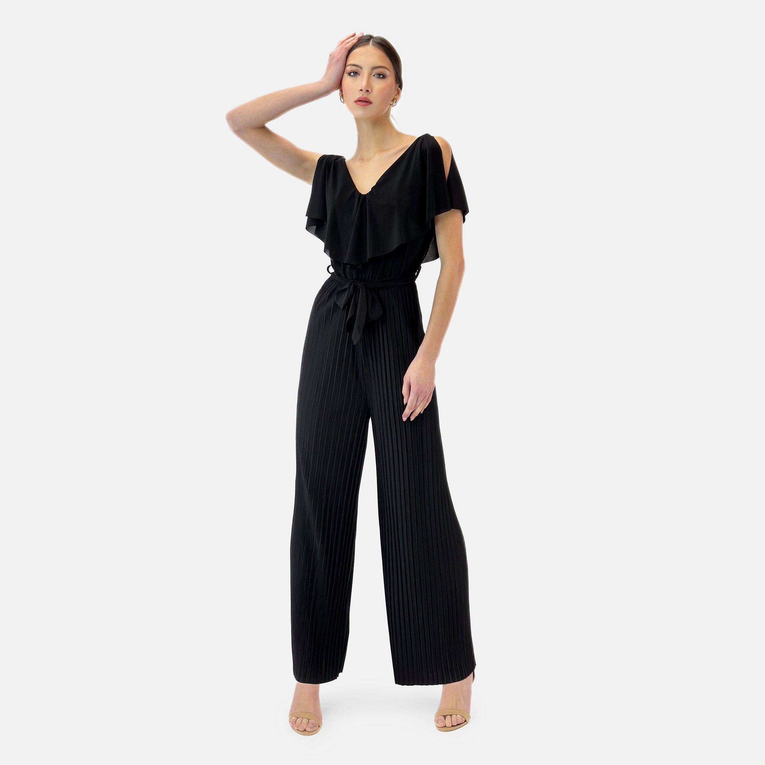 Elara Jumpsuit Elara Damen Jumpsuit V-Schnitt günstig online kaufen