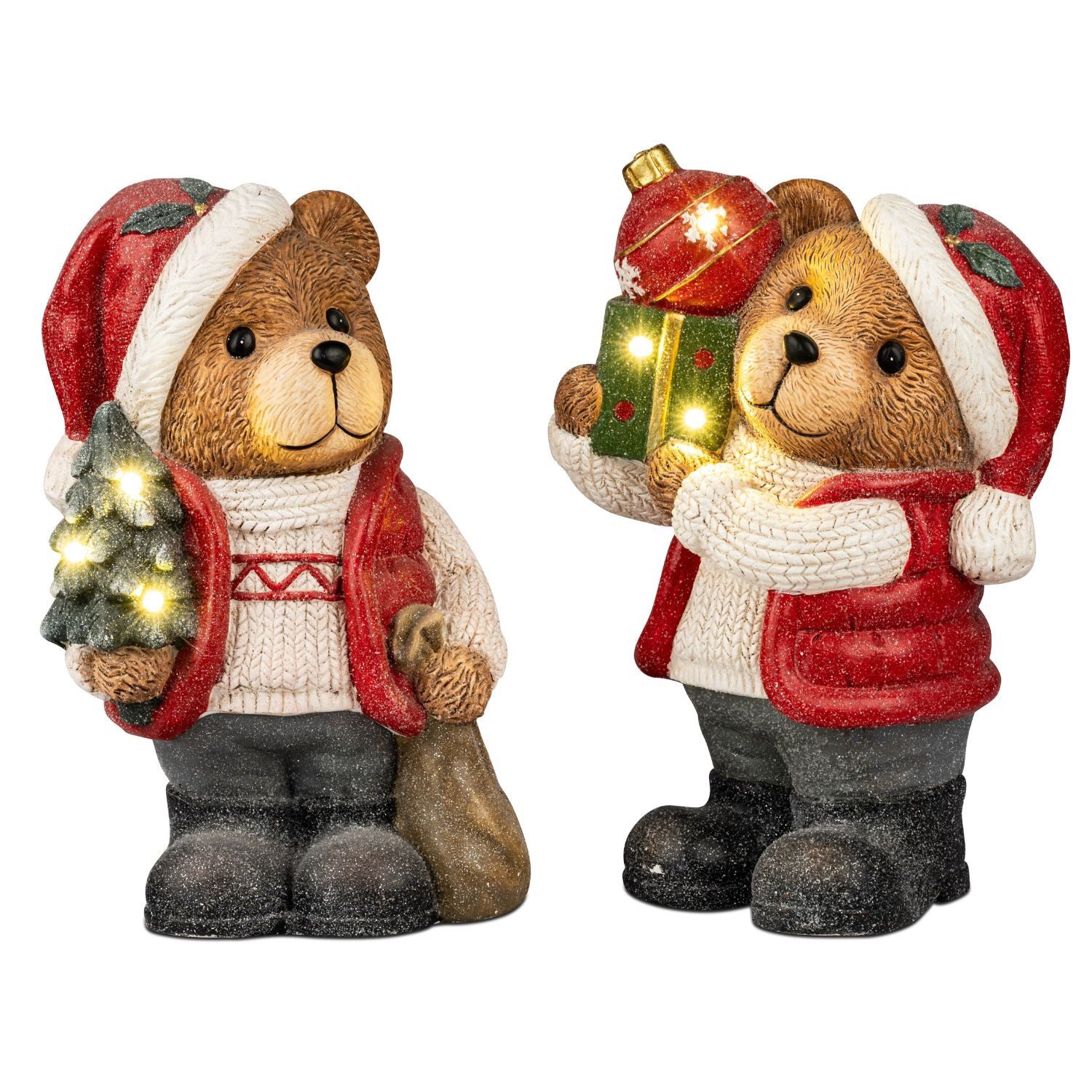 formano Weihnachtsfigur Winterzeit, Mit Timerfunktion, Mehrfarbig, Teddy, H: 40cm