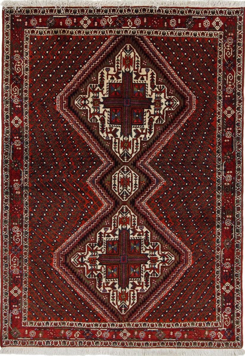 Orientteppich Afshar 126x175 Handgeknüpfter rechteckig, / 10 Höhe: Orientteppich Perserteppich, Trading, Nain mm
