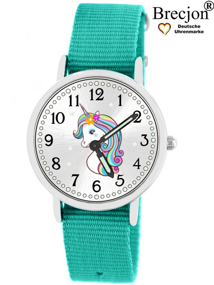 Brecjon Quarzuhr Kinder Armbanduhr Einhorn Leuchtsterne Wechselarmband 5ATM, Mix und Match Design - kostenloser Versand