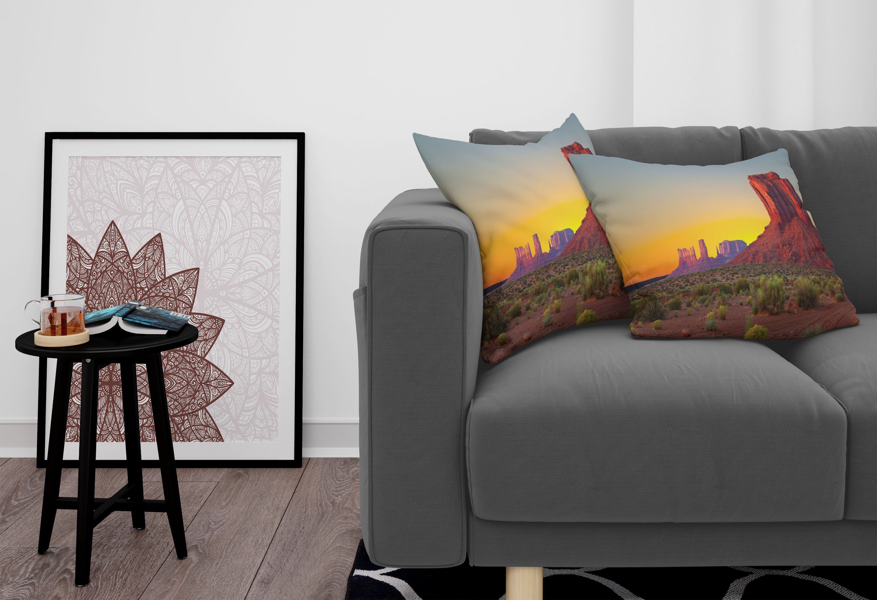 Kissenbezüge Modern Valley Stück), Doppelseitiger Sunset Nature Stoff at Digitaldruck, Accent Abakuhaus (2