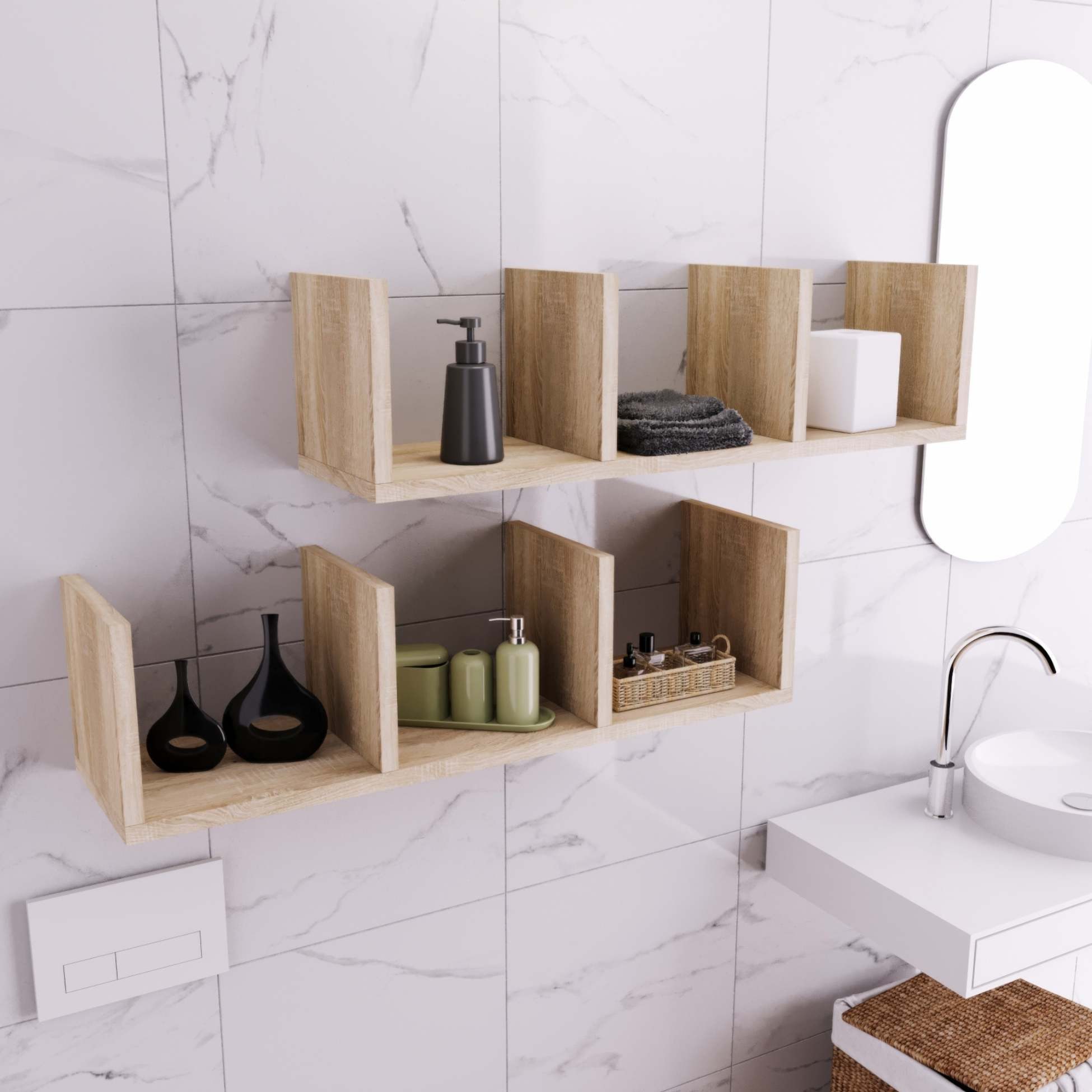 Aileenstore Wandregal DIVA, teilbares Regal, schwebendes Design