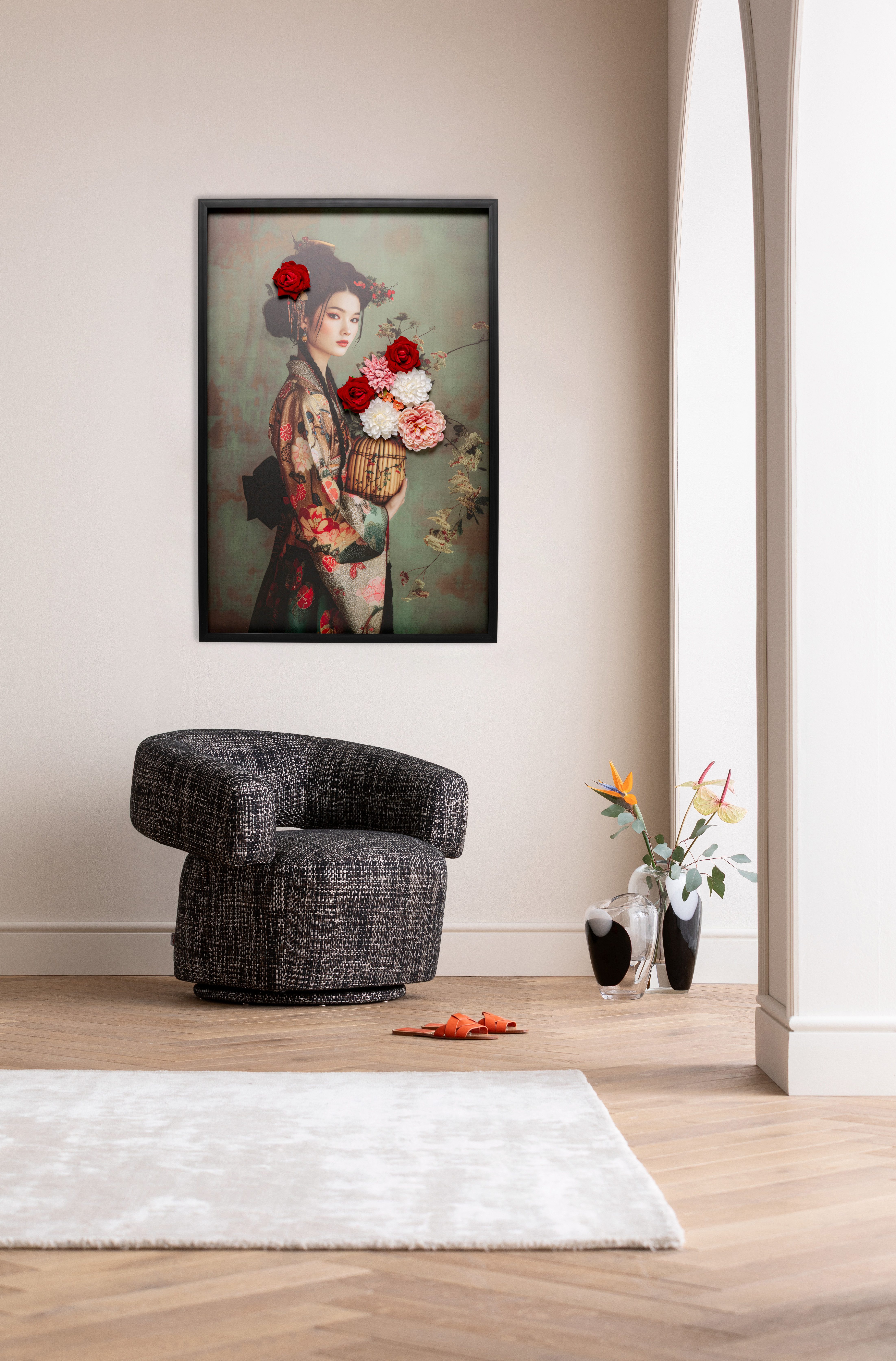 Kare Design Leinwandbild Kimono Girl 84x124cm