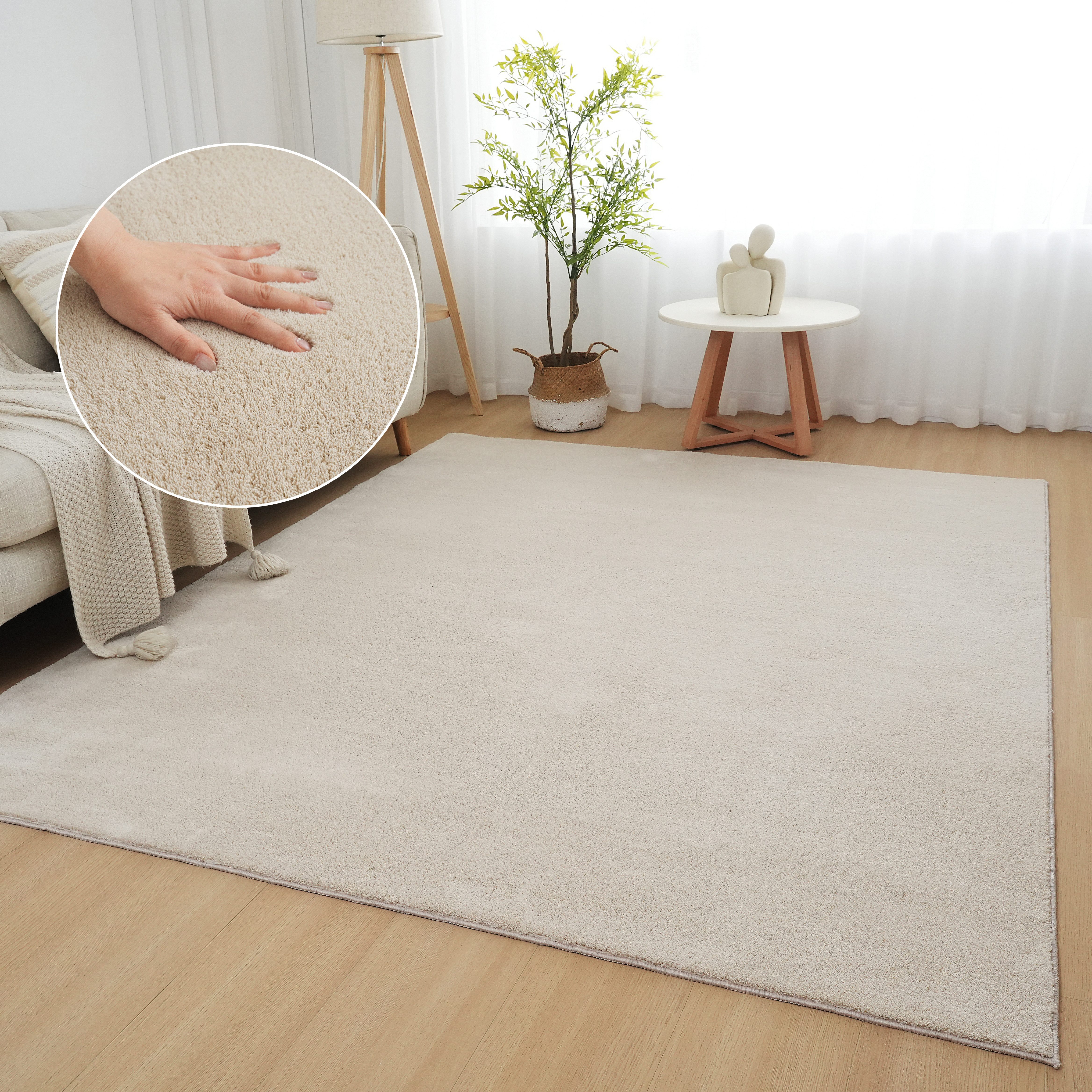 my home Teppich Cali light, Kunstfellteppich, günstig online kaufen