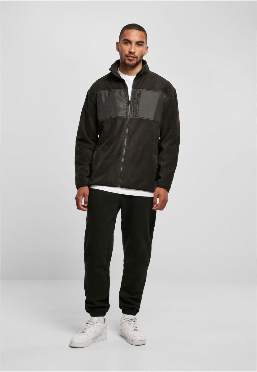 URBAN CLASSICS Outdoorjacke Patched Micro Fleece Jacket Herren Jacke