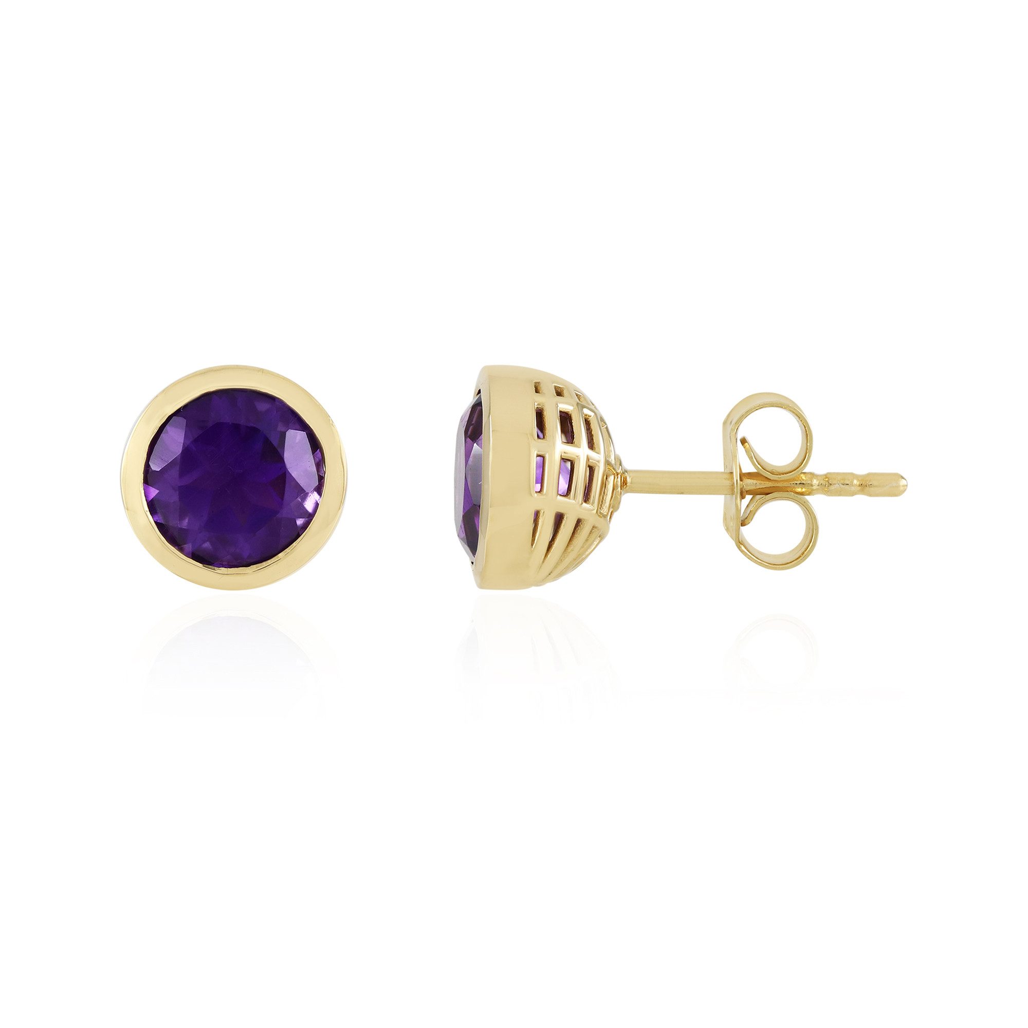 Cavill Ohrring-Set Ohrringe aus vergoldetem Silber mit brasilianischem Amethyst (2-tlg)