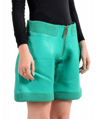 Dsquared2 Shorts DSQUARED2 JEANS LEATHER SHORTS LOOSE ROCK-PANTS HOSE EMERALD GREEN TRO