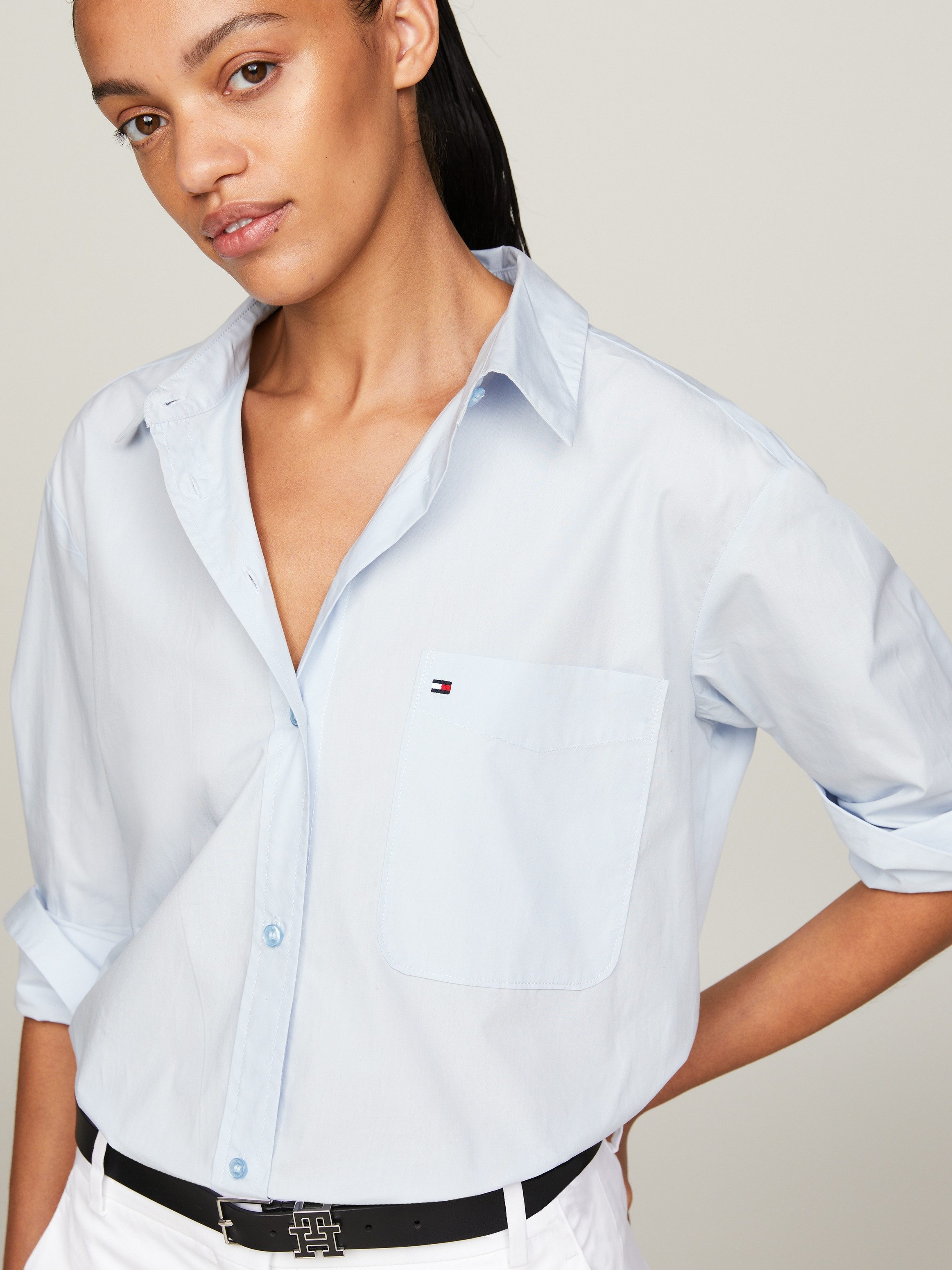 Tommy Hilfiger Hemdbluse SOLID COTTON EASY günstig online kaufen