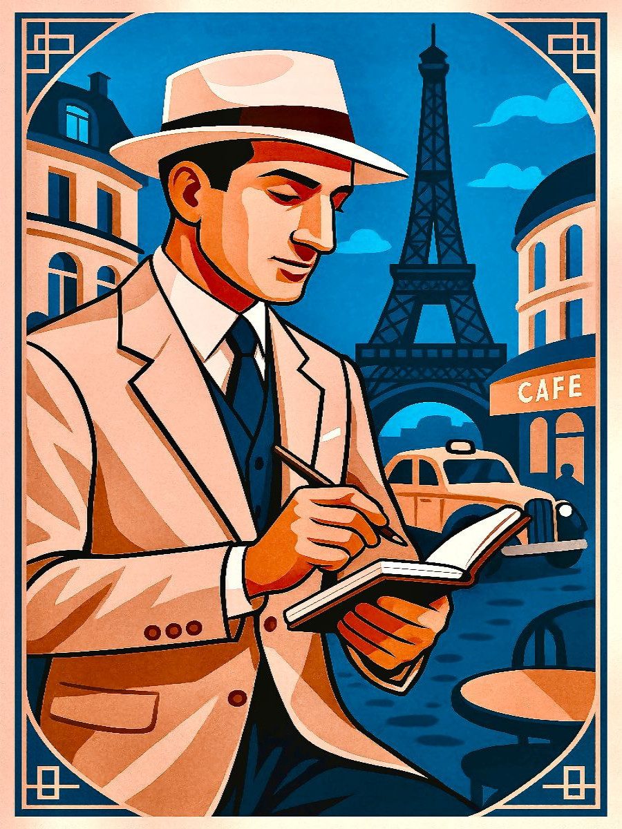 CALVENDO Puzzle CALVENDO Puzzle George Gershwin in Paris, 1000 Teile Lege-Größe 64x48, 1000 Puzzleteile