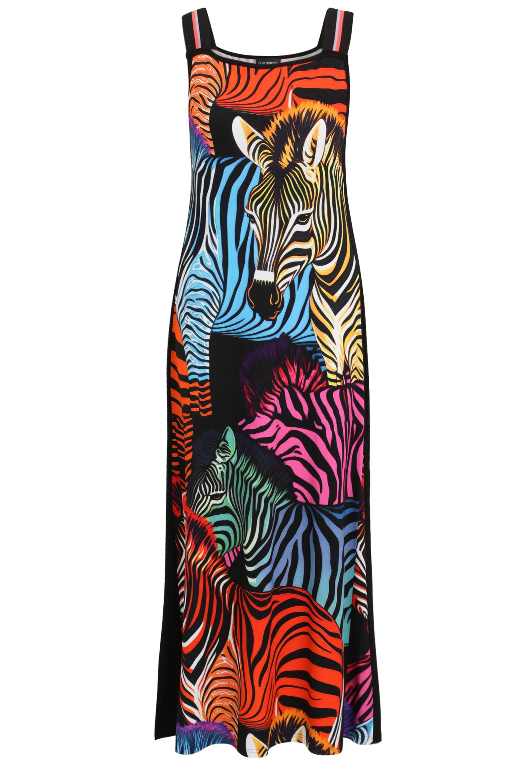 Doris Streich Jerseykleid (1-tlg) mit Zebra-Print