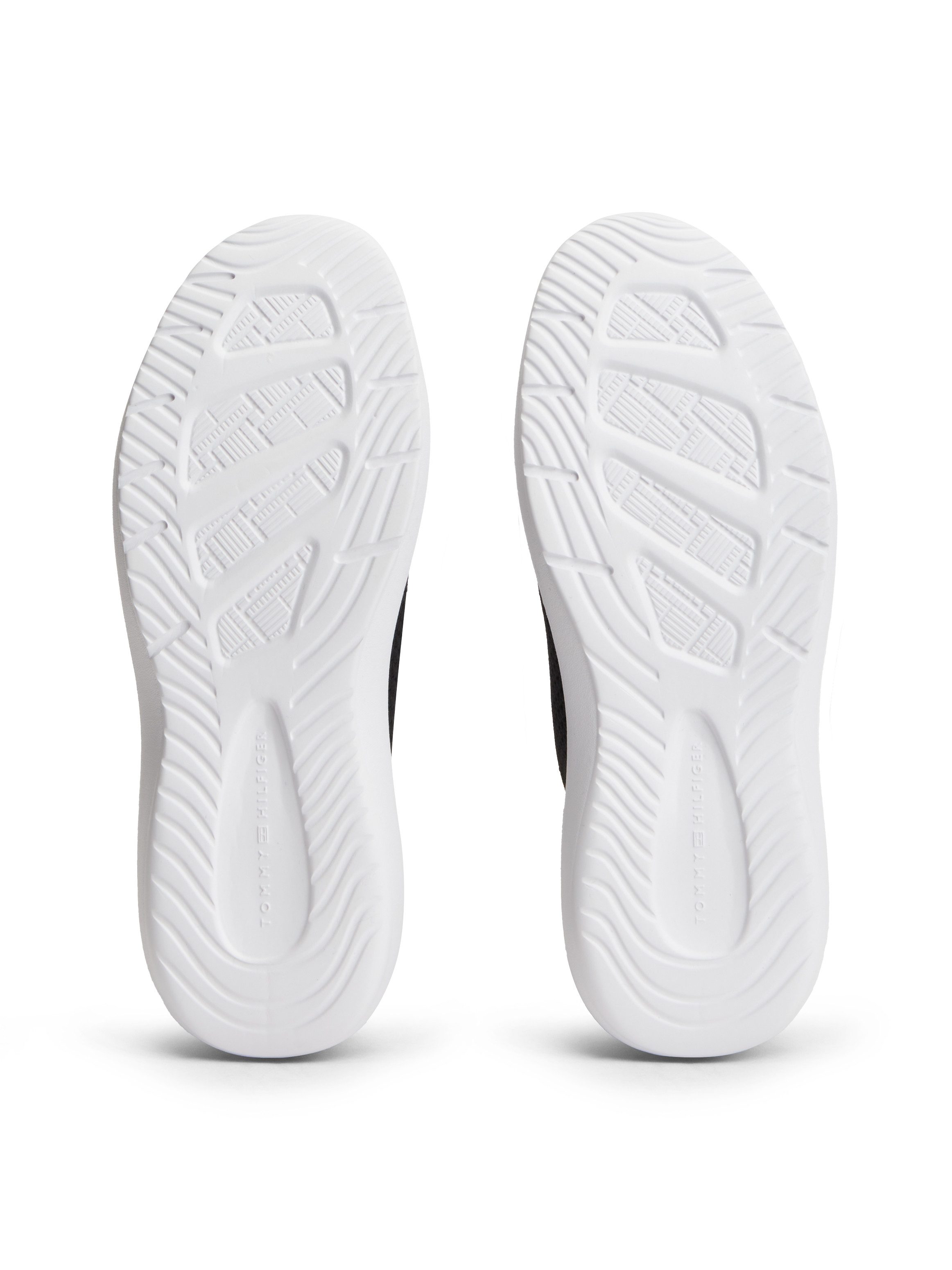 Tommy Hilfiger TH KNIT RUNNER Keilsneaker Freizeitschuh, Halbschuh, Schnürschuh mit Logoflaggen-Element