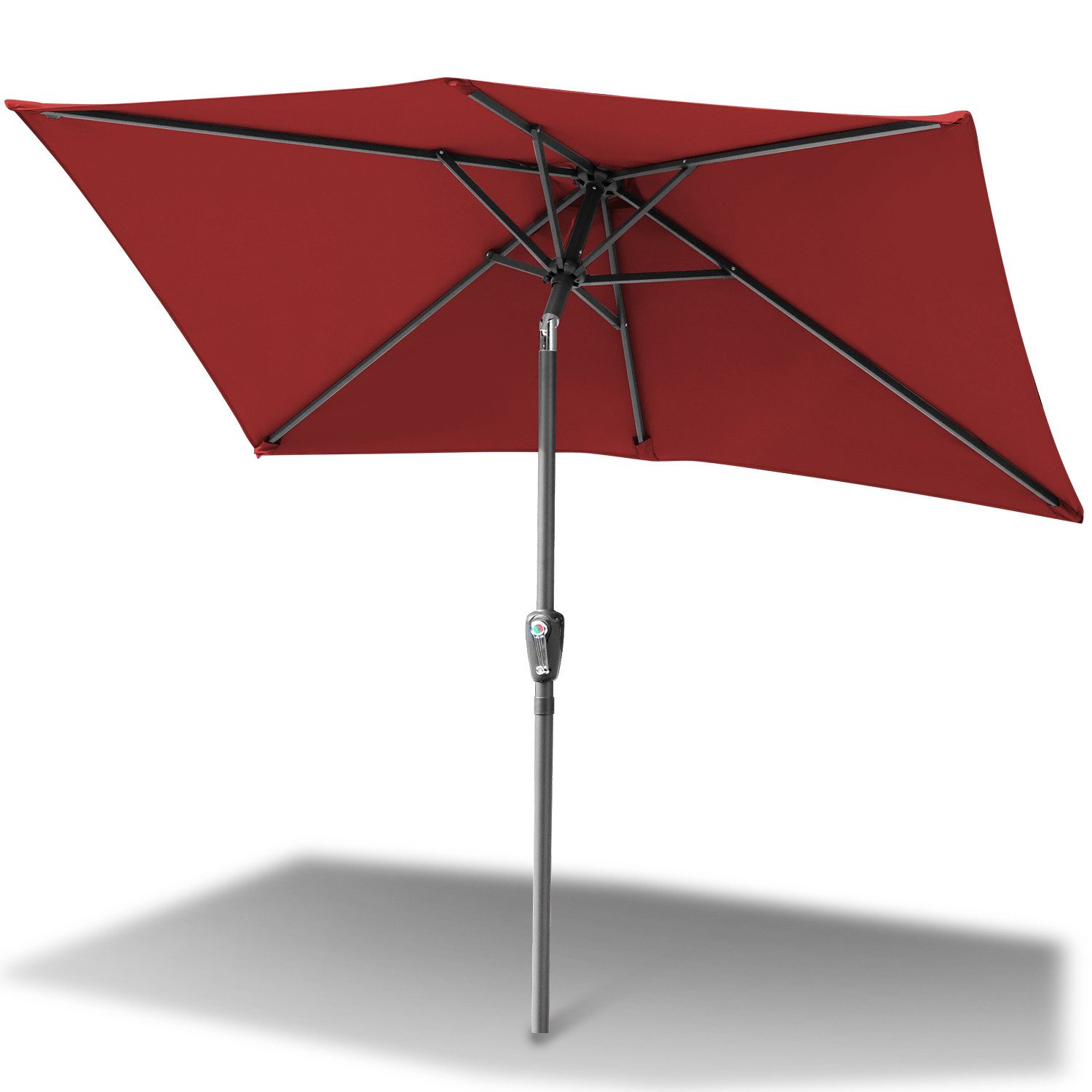 Clanmacy Sonnenschirm Rechteckig Balkonschirm 210x140 cm günstig online kaufen