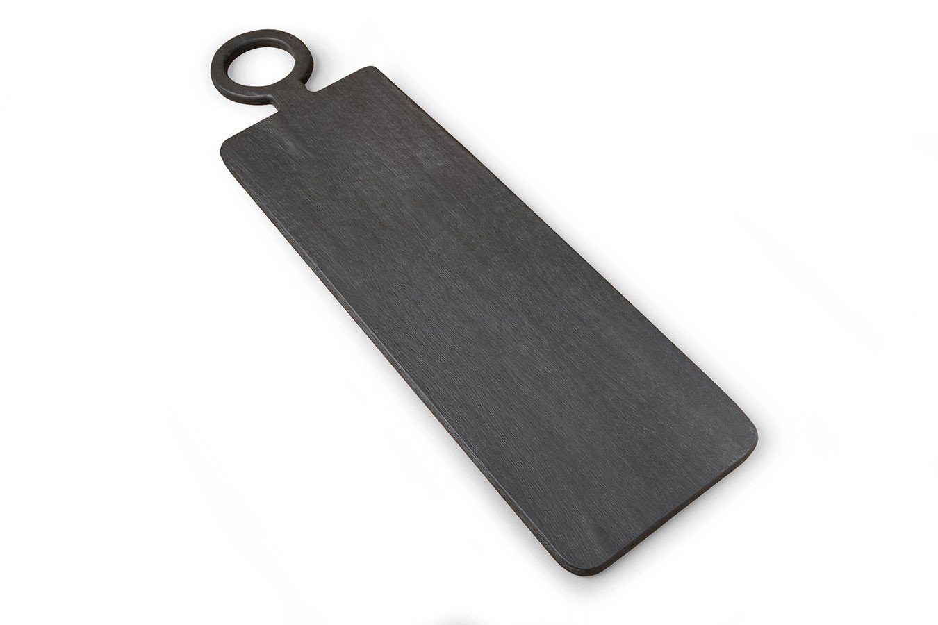 daslagerhaus living Schneidebrett Holztablett Black Brushed Mango Holz XL schwarz