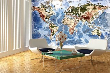 WandbilderXXL Fototapete Old Worldmap 5, glatt, physikalische Weltkarte, Vliestapete, hochwertiger Digitaldruck, in verschiedenen Größen