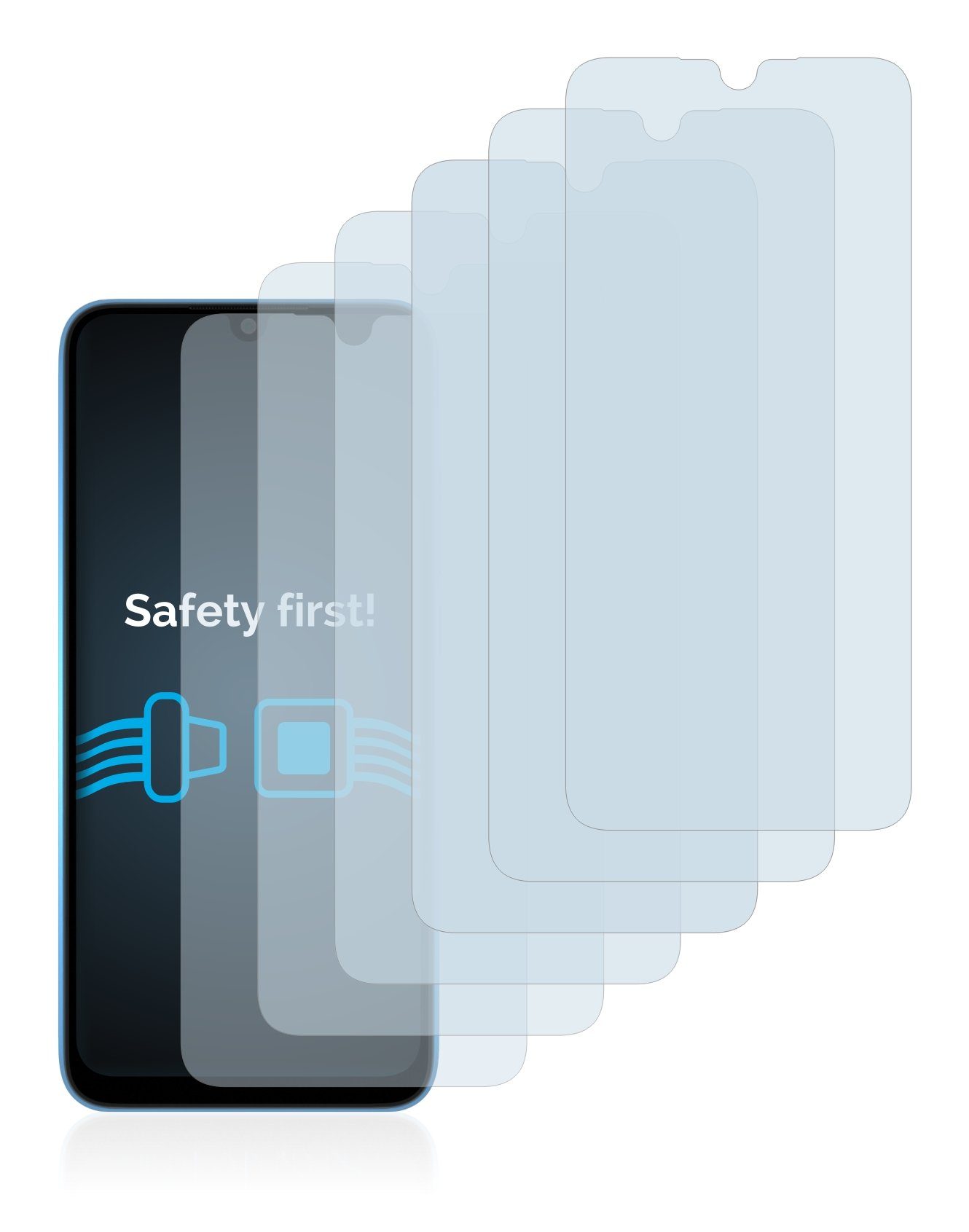 Savvies Schutzfolie für Xiaomi Poco X3 Pro, Displayschutzfolie, 6 Stück,  Folie klar