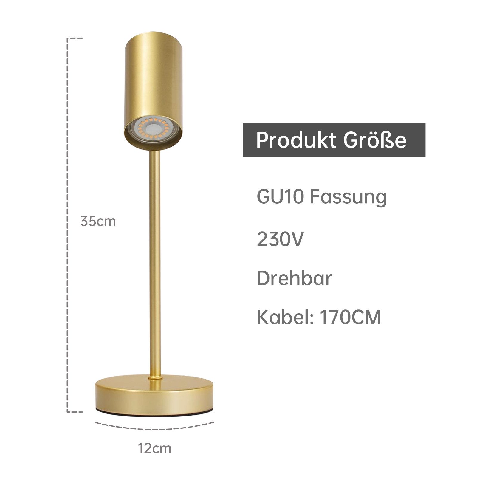ZMH LED Tischleuchte Wohnzimmer Schwenkbar 350° günstig online kaufen