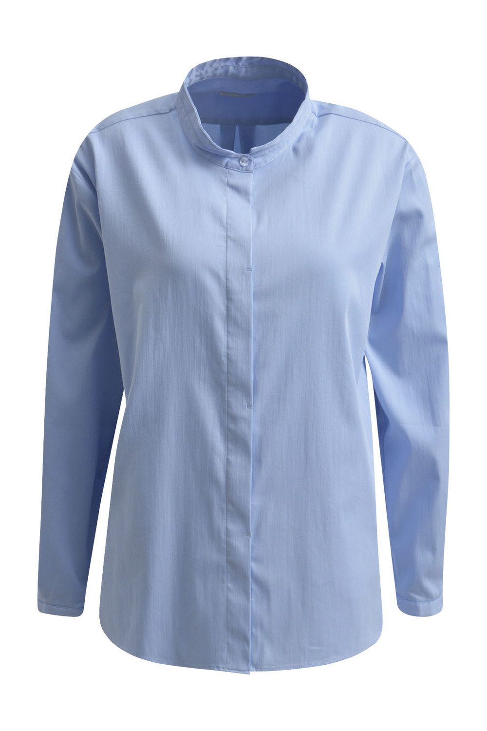 Milano Italy Blusenshirt A-SHAPE BLOUSE WITH STAND UP COLLAR