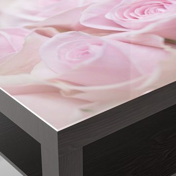 DEQORI Couchtisch 'Zarte Rosenblüten', Glas Beistelltisch Glastisch modern