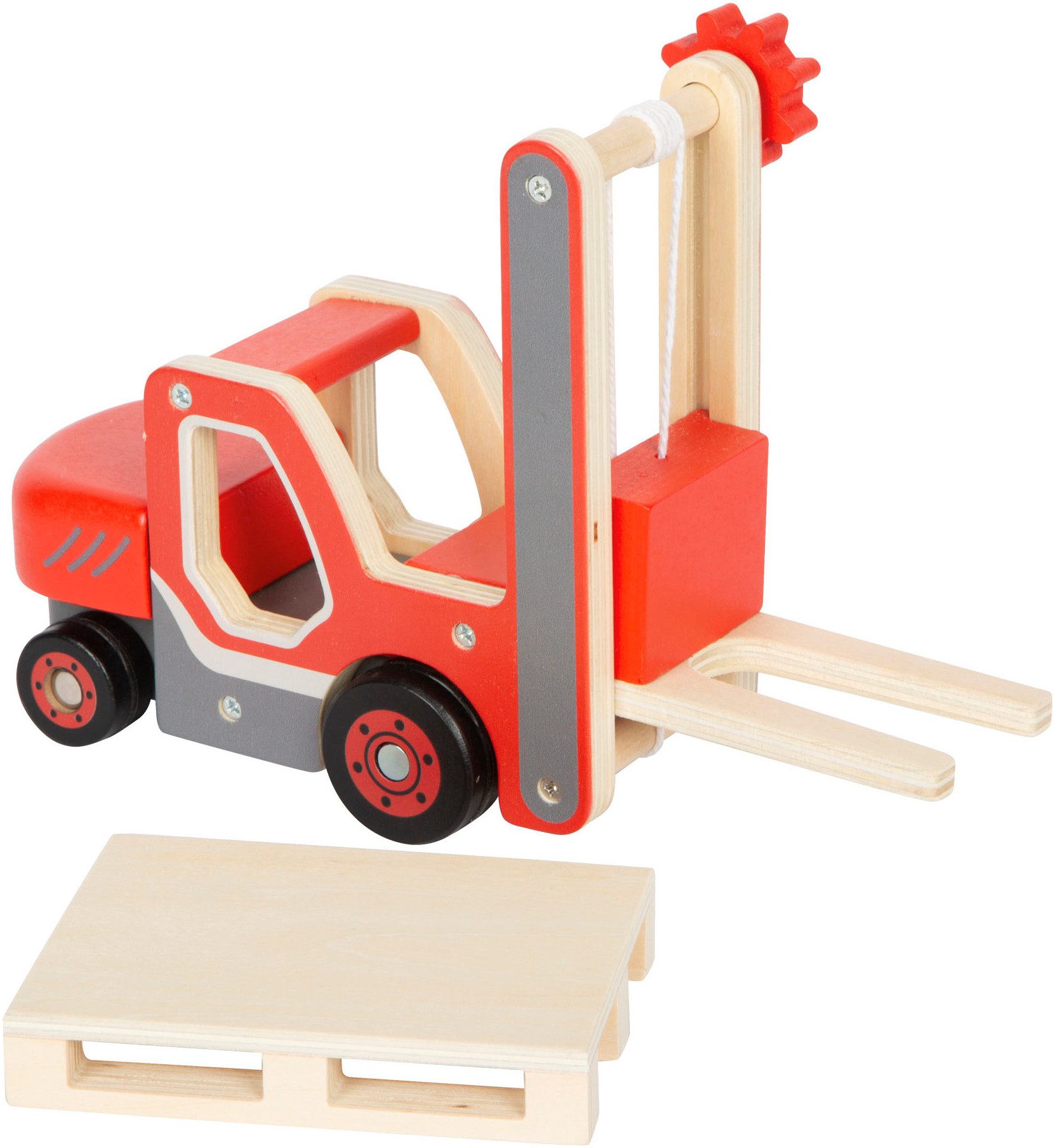 Small Foot Spielzeug-Gabelstapler Gabelstapler mit Palette günstig online kaufen