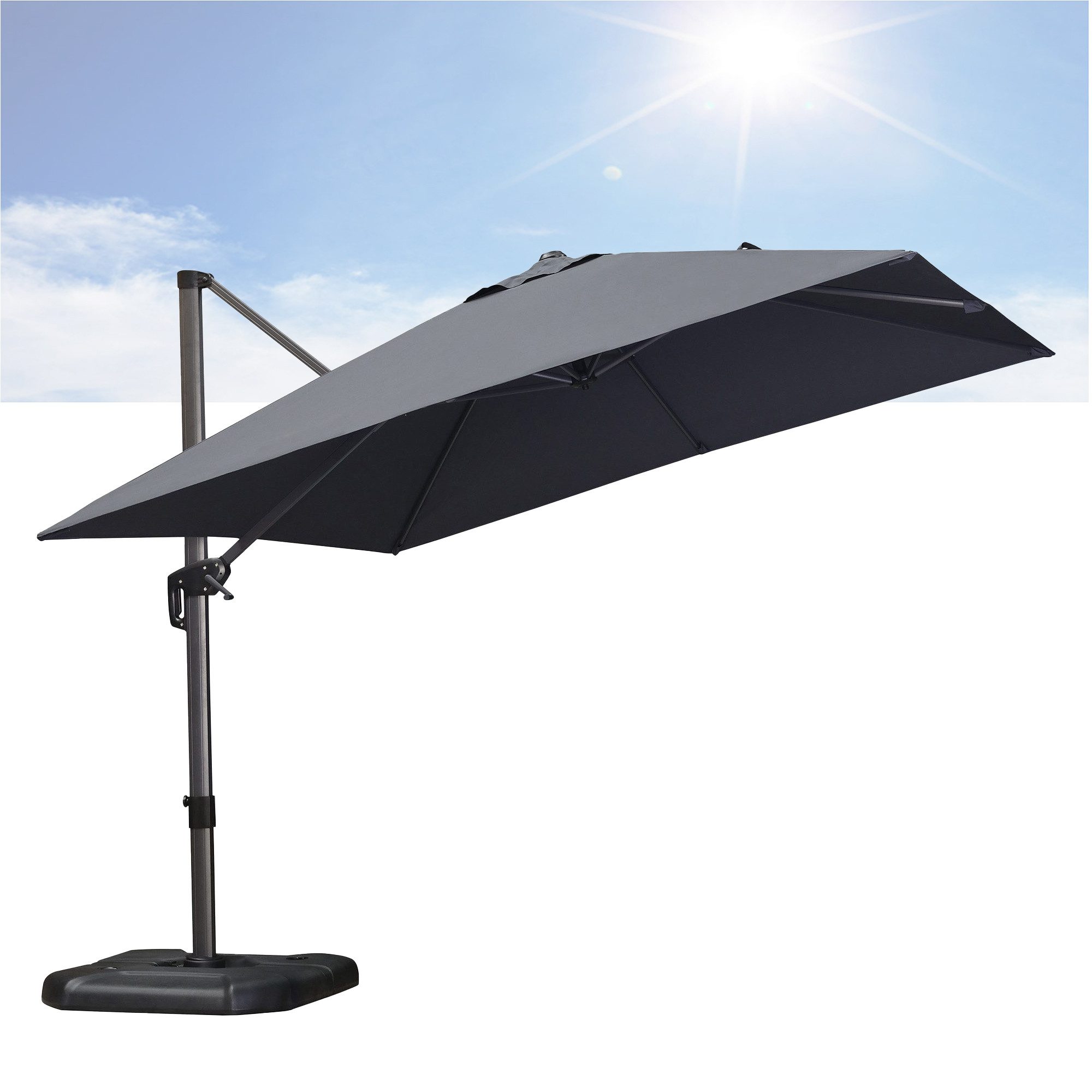 PURPLE LEAF Ampelschirm Quadratischer Terrassenschirm, Alu günstig online kaufen