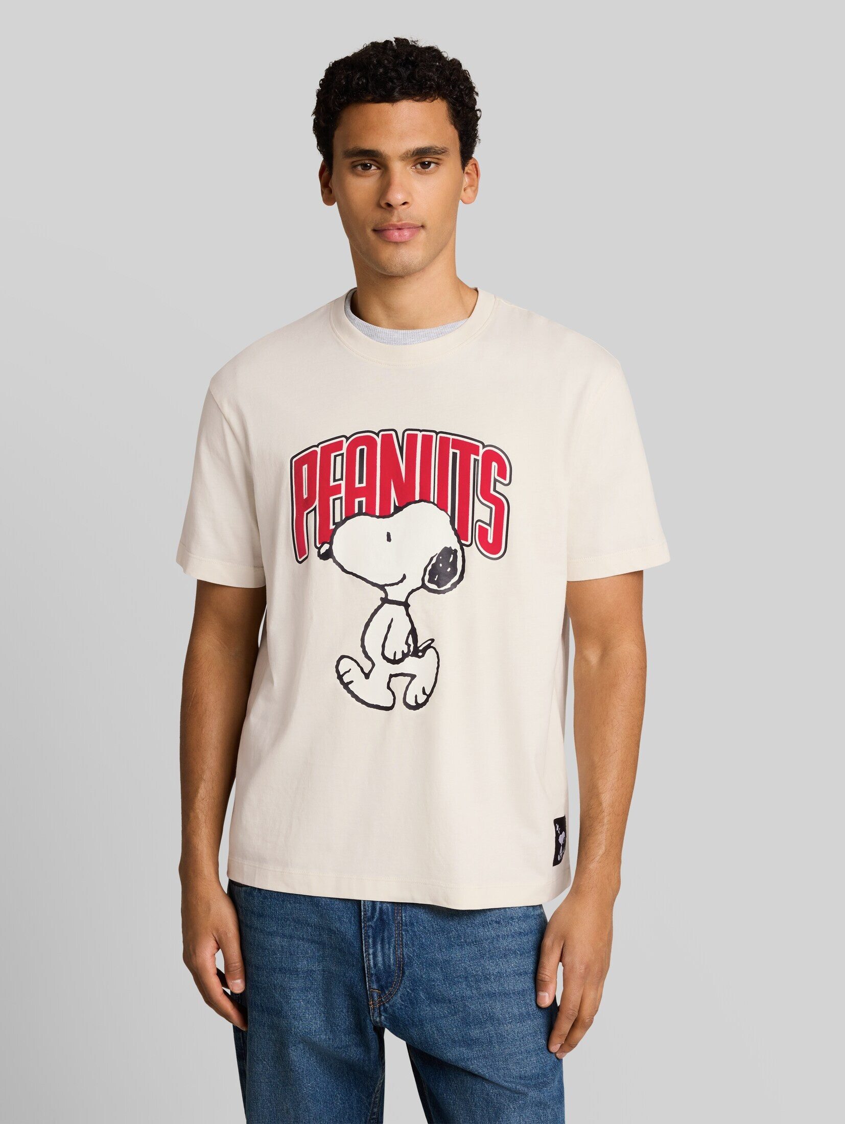 TOM TAILOR Denim T-Shirt T-Shirt (im Einserpack) Relaxed Fit T-Shirt mit Snoopy-Print