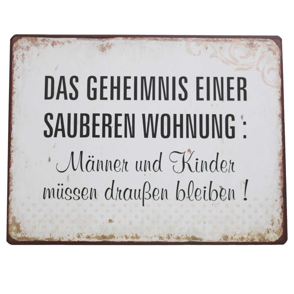 Metallschild LaFinesse - Das Geheimnis einer sauberen Wohnung... Metallschild