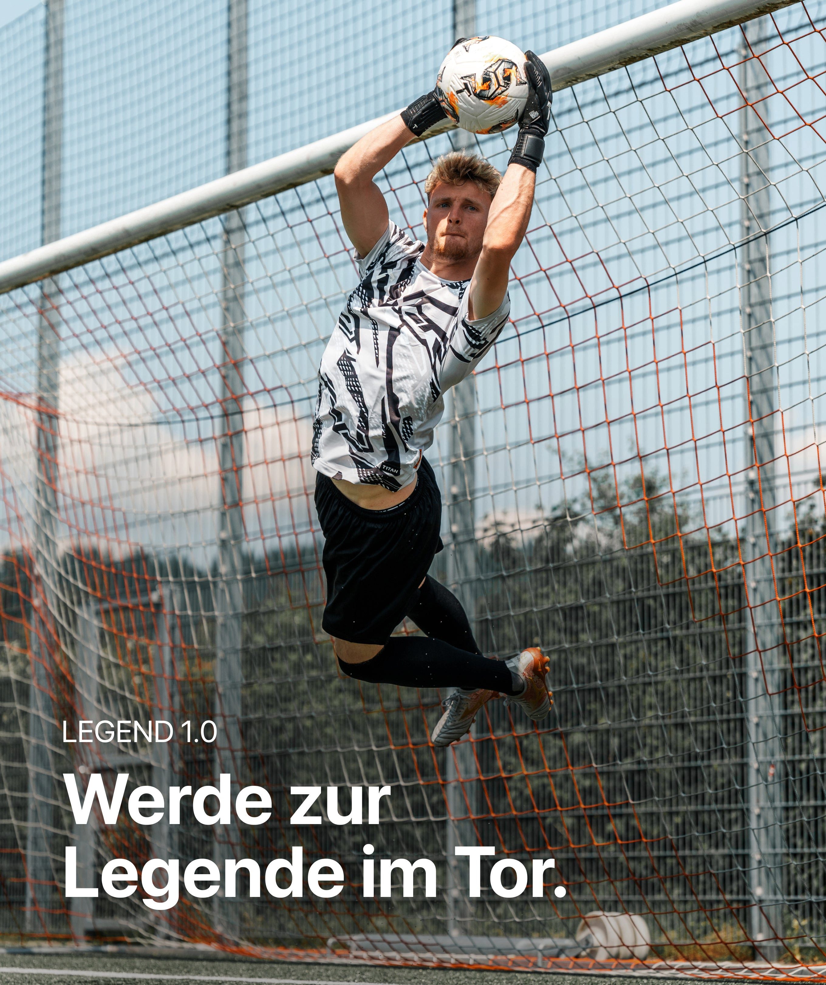 T1TAN Torwarthandschuhe Torwarthandschuhe Erwachsene Legend Black-Out