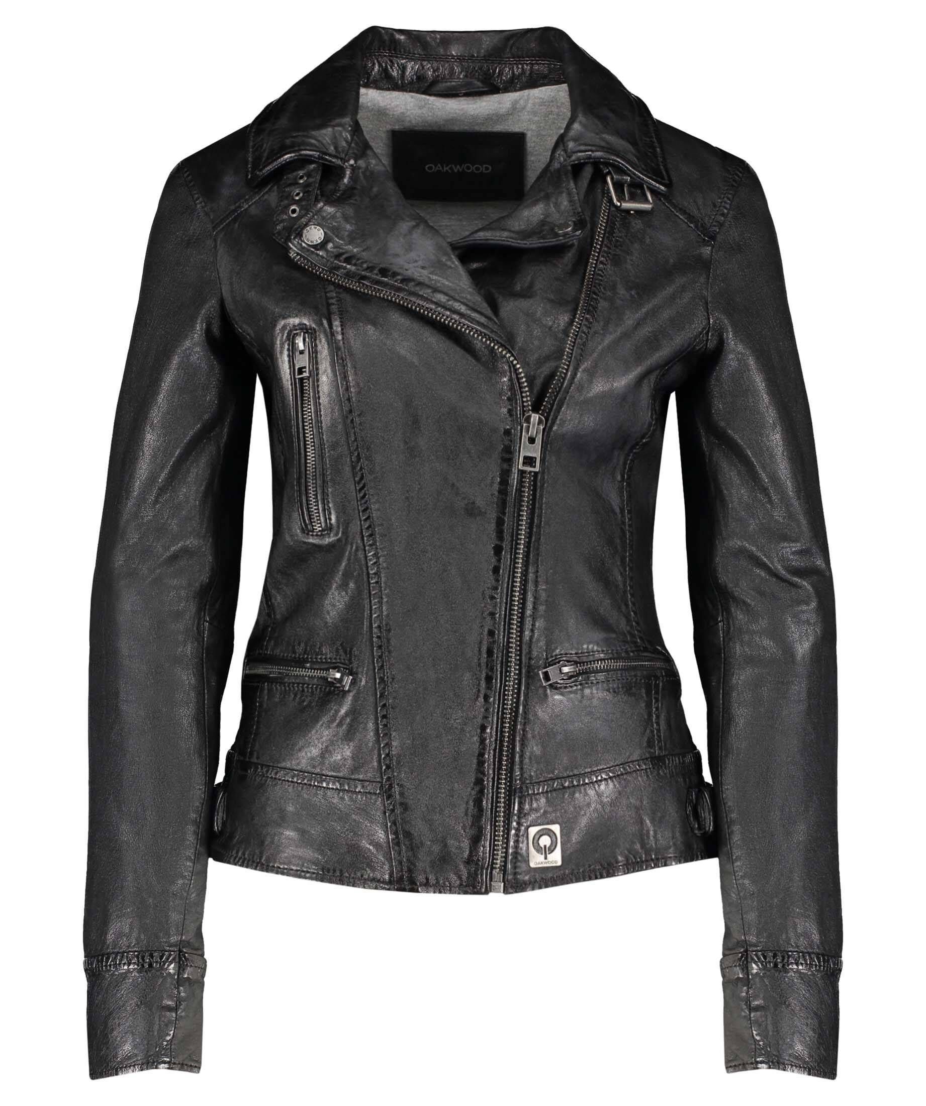 OAKWOOD Lederjacke Damen Bikerjacke VIDEO schwarz (15)