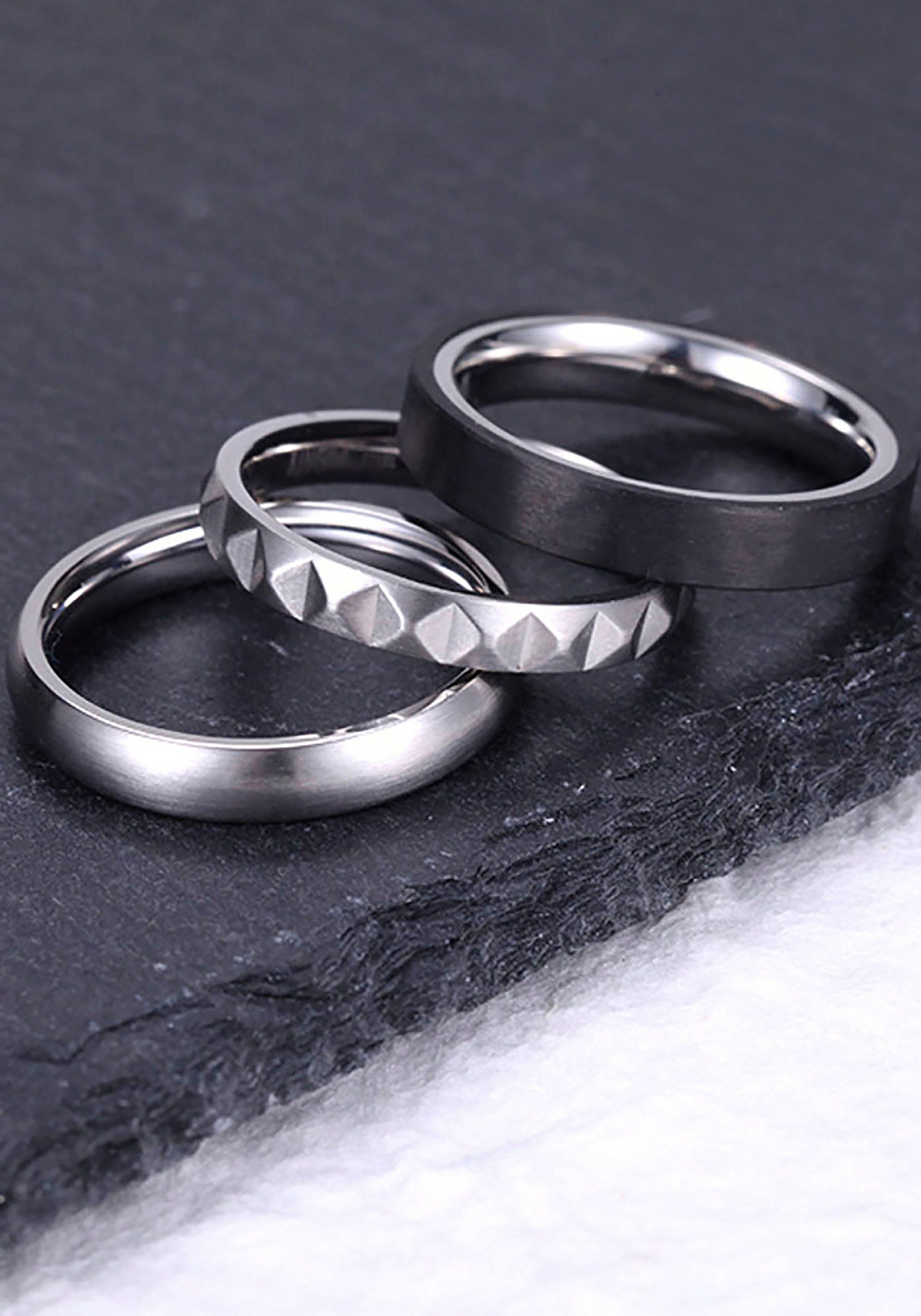 Kingka Ring-Set Pyramide, SR6226SBK5,6,7,8 (Set, 3-tlg) günstig online kaufen