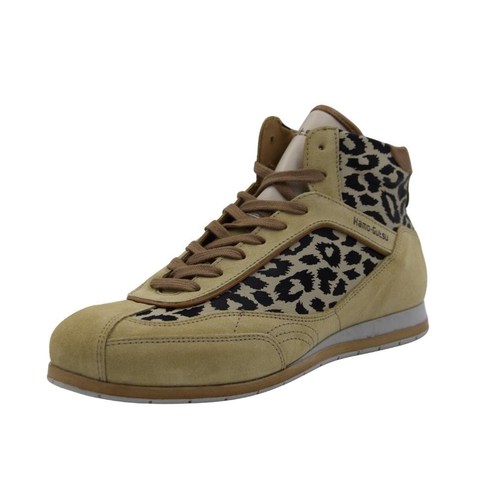 Kamo-Gutsu Kamo-Gutsu Leopardo - Latte Damen Sneaker Sneaker Wechselfussbett