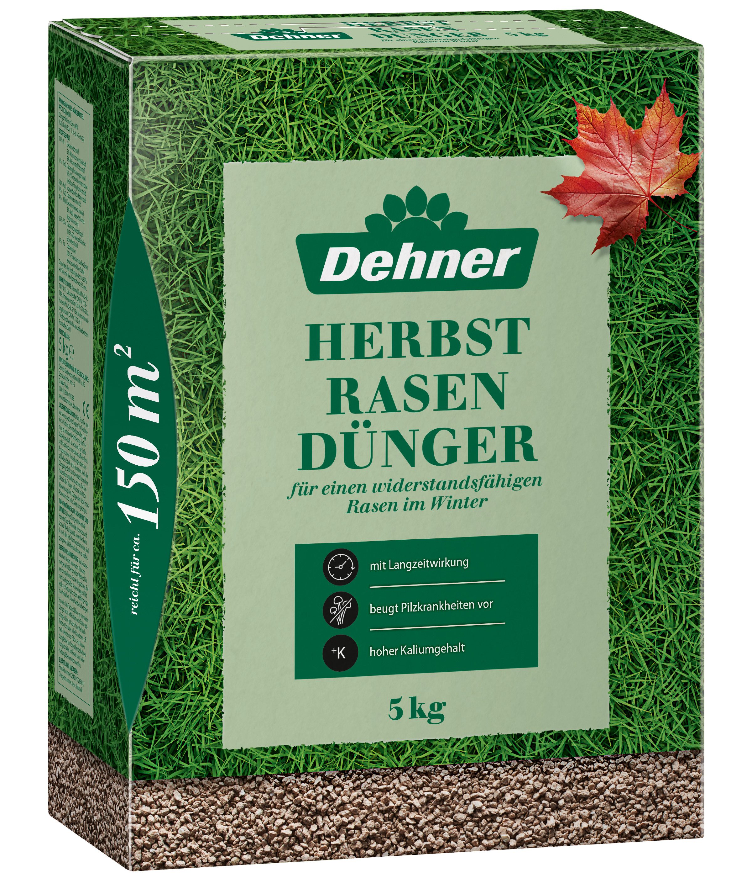 Dehner Rasendünger Rasendünger für Herbstrasen, mit Langzeitwirkung, 150 m², stärkt die Gräser vor dem Winter