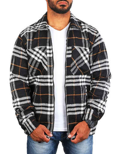 CARISMA Flanellhemd Herren Flanell Holzfäller Karo Hemd Jacke warmer Woll Materialmix 8538 Regular Langarm Kentkragen Kariert