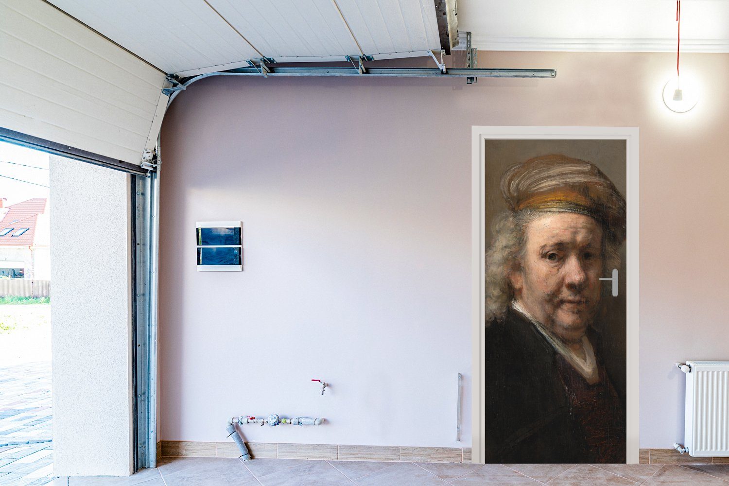 MuchoWow Türtapete Selbstbildnis - Rijn, cm für St), bedruckt, van Matt, Tür, Türaufkleber, Fototapete Rembrandt (1 von 75x205 Gemälde