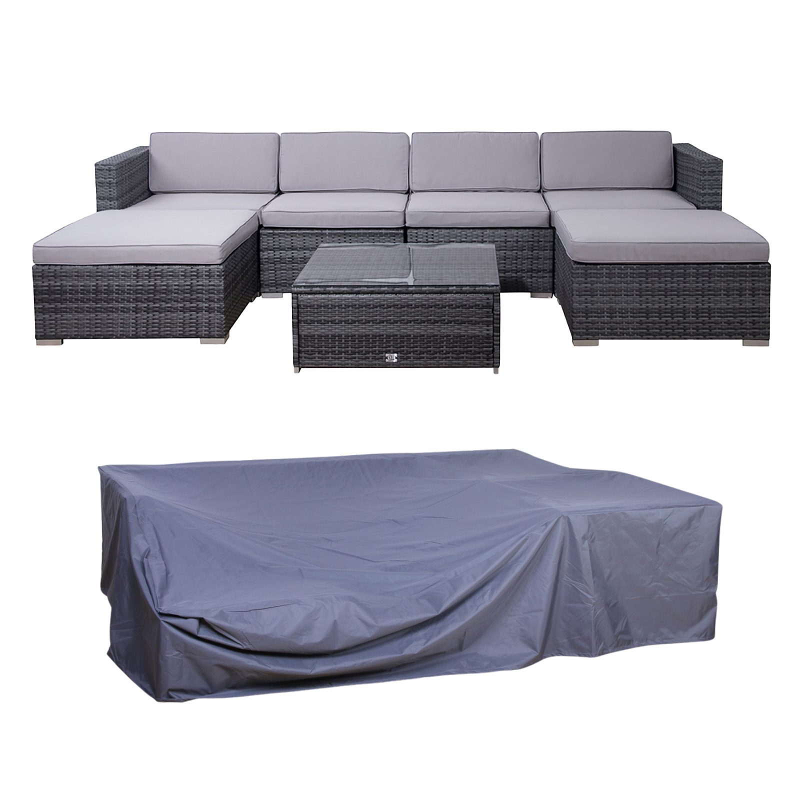 Gartenlounge-Set LUGANO + Abdeckhaube