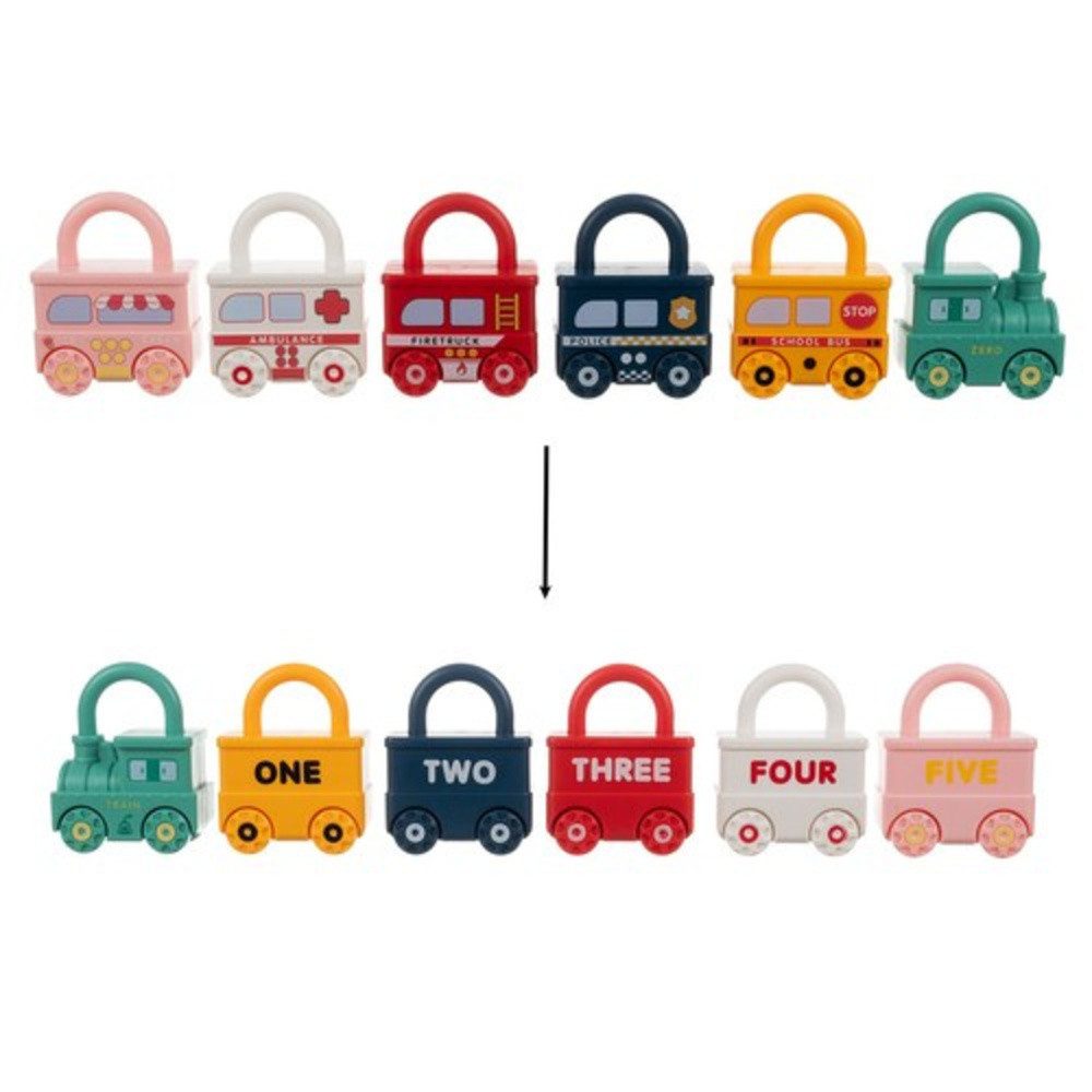 KRUZZEL Spielzeug-Zug Spielzeugauto Lernpuzzle, (Spar-Set, 13-tlg., günstig online kaufen