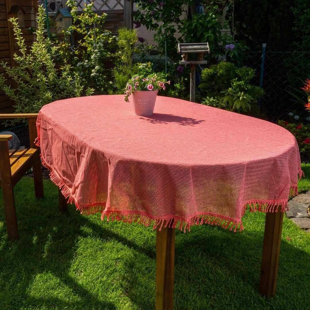 laro Tischdecke Gartentischdecke Wetterfest Rutschfest Oval günstig online kaufen