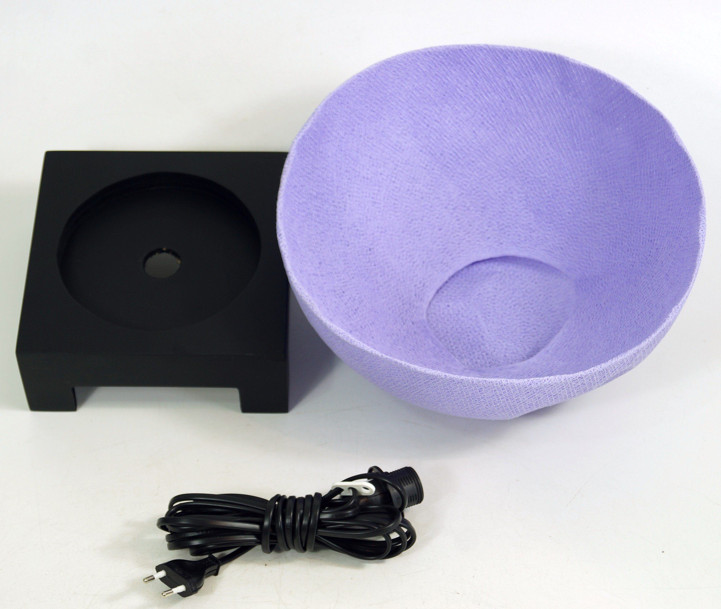 Guru-Shop Tischleuchte Kugel Tischleuchte mit lila Ständer nicht inklusive Leuchtmittel MDF aus
