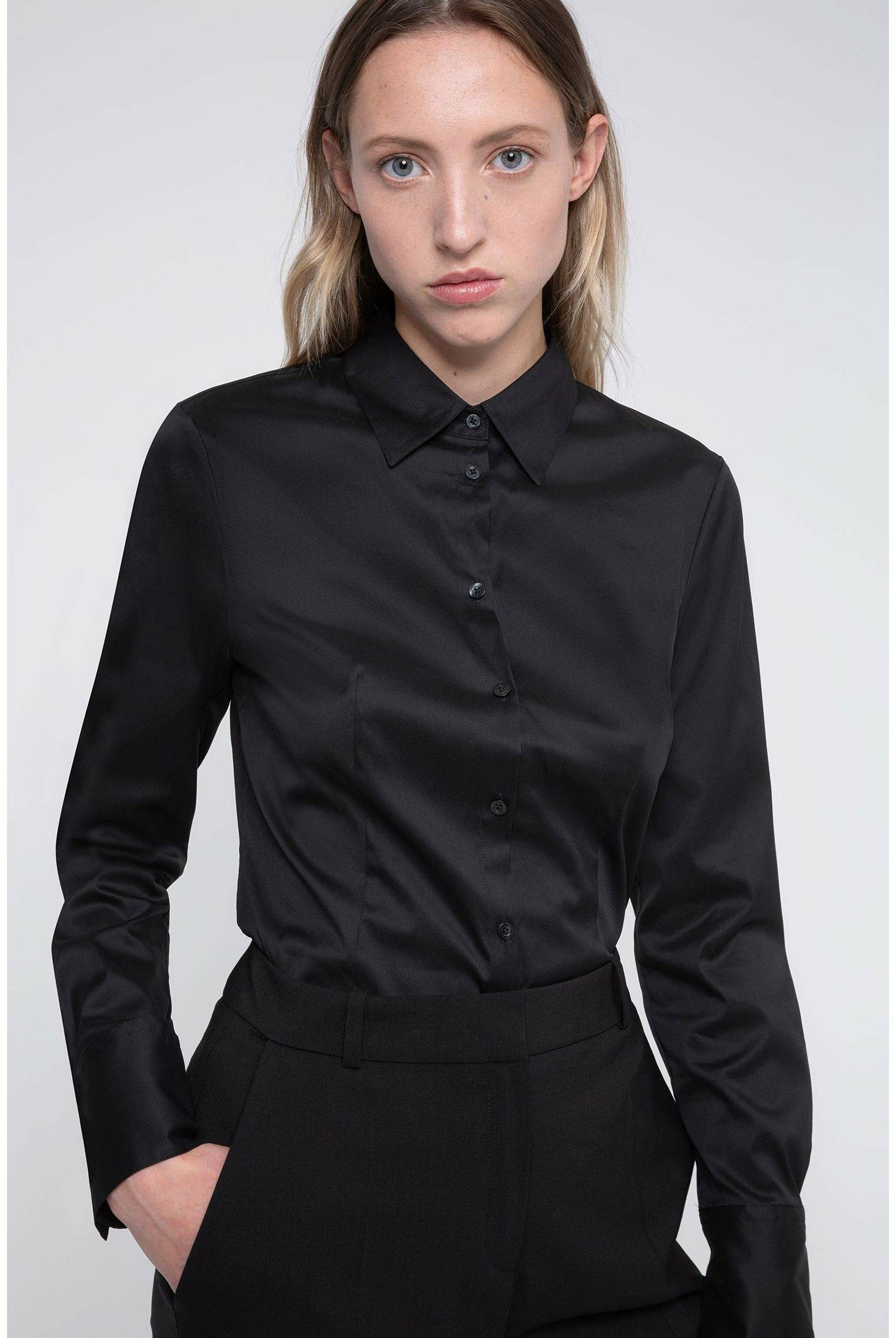 HUGO Langarmbluse Langarmbluse für Damen (1-tlg)