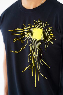 MAKAYA Print-Shirt Herren Nerd T-Shirt Computer CPU Aufdruck Gamer Männer Geschenke Jungs mit Print