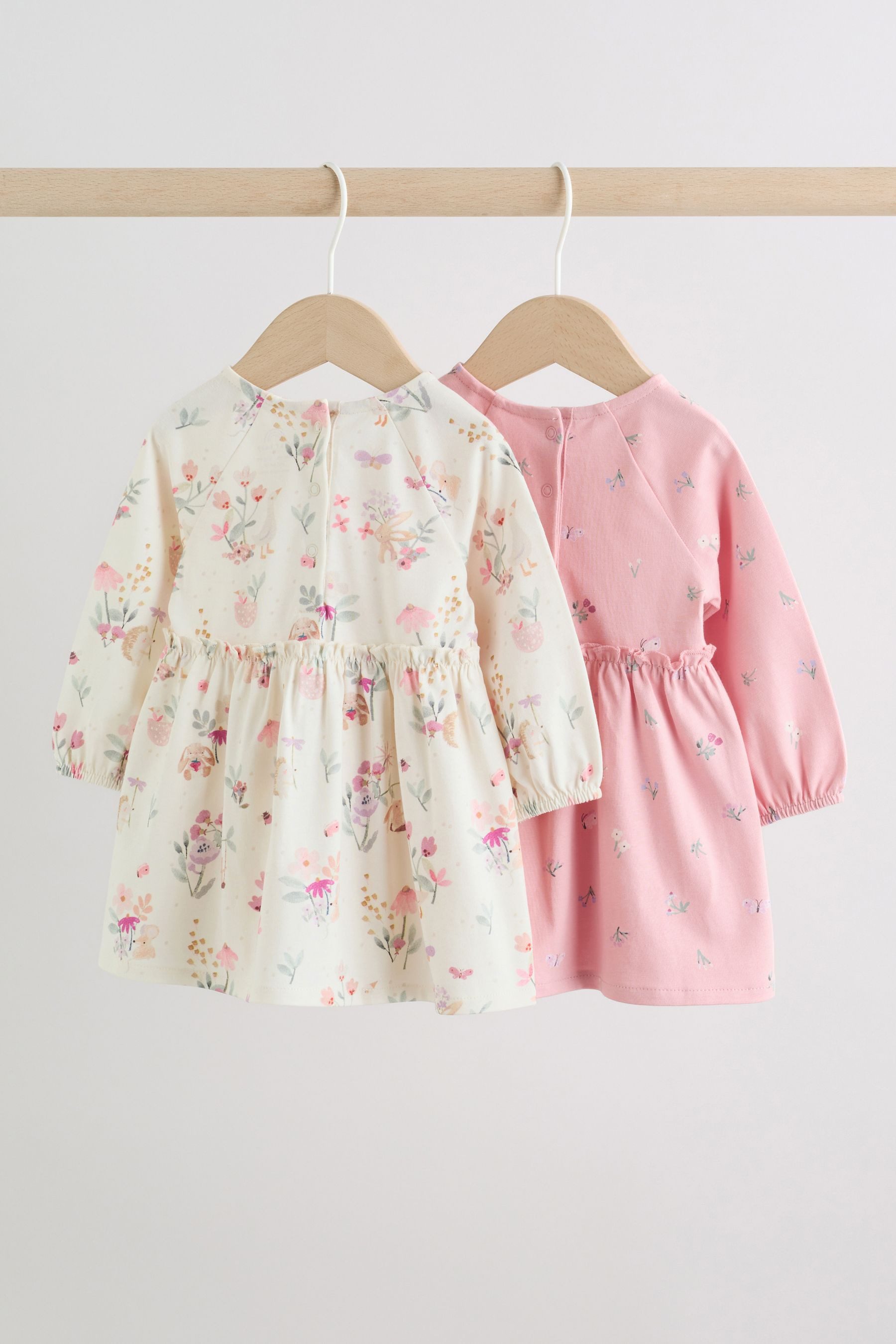 Next Strickkleid Baby Jersey-Kleid, 2er-Pack (2-tlg)
