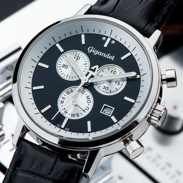 Gigandet Chronograph Quarzuhr Classico - G6-003, Mineralglas, Chronograph, Tag- und Datumsanzeige